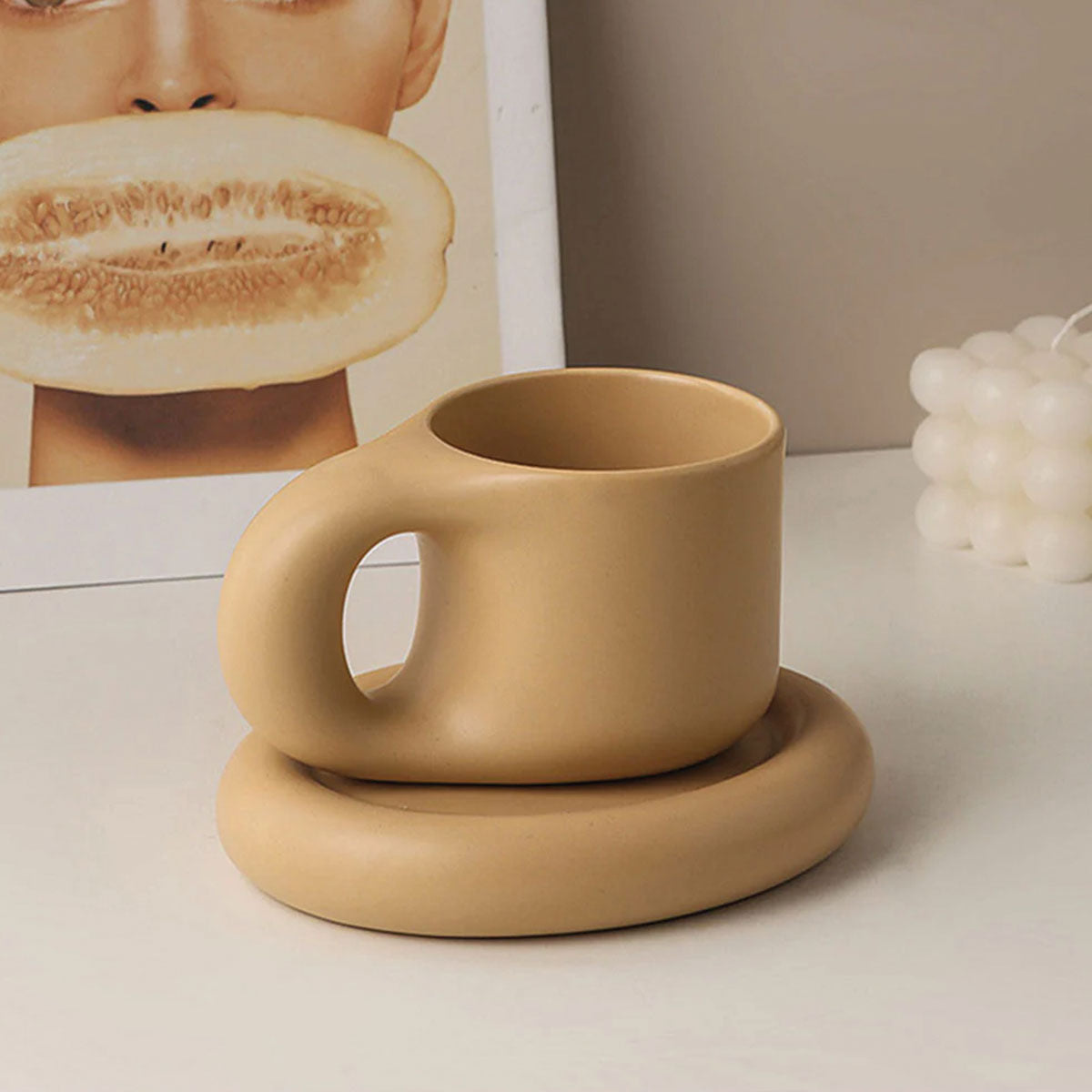 Robuster Keramik-Espressobecher | Stilvoll, Langlebig, Perfekt für Espresso - Hellbraun - Robuster Keramik-Espressobecher | Stilvoll, Langlebig, Perfekt für Espresso - € - Concept Frankfurt