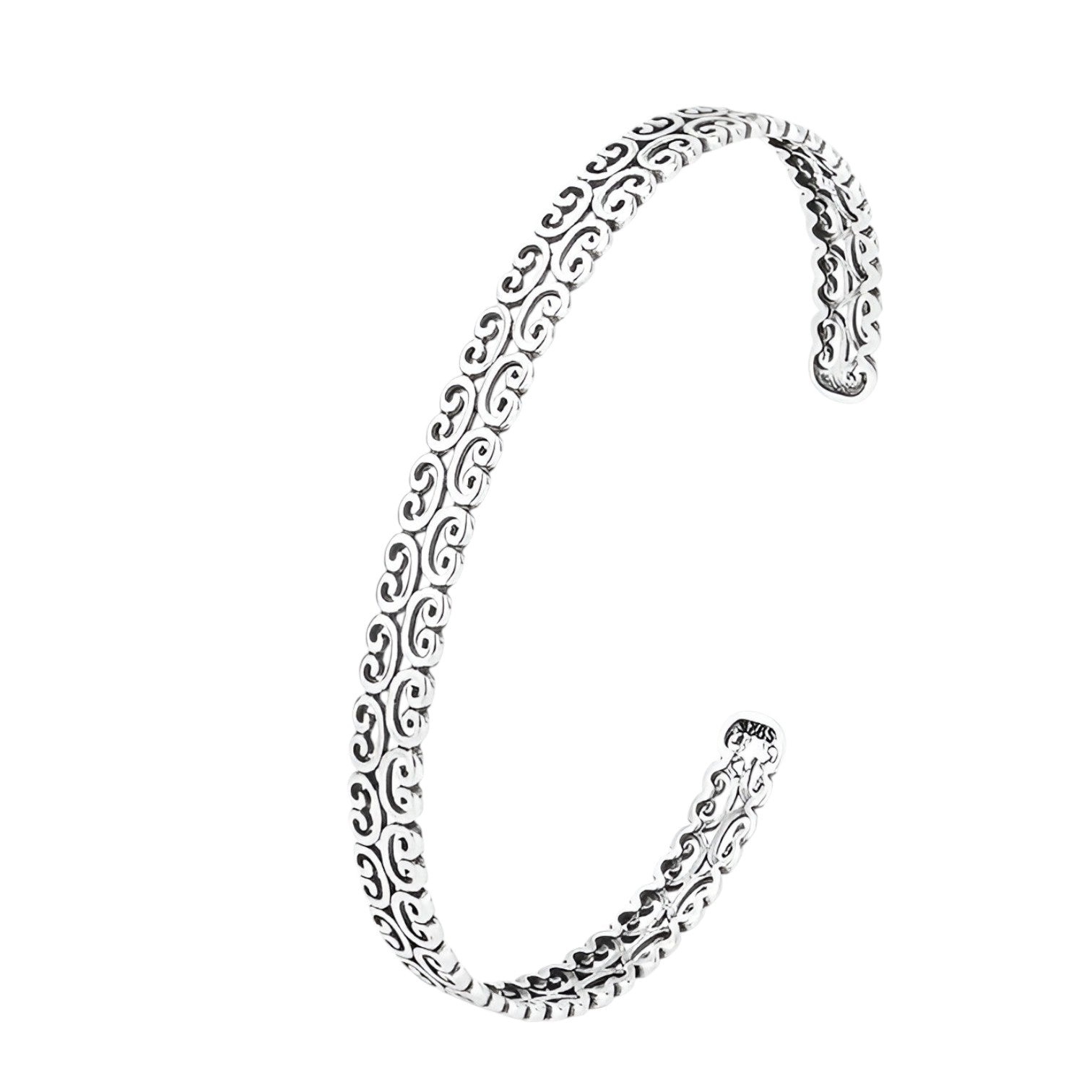 Dahlia | Eleganter Silberpuls mit Wolkenmuster