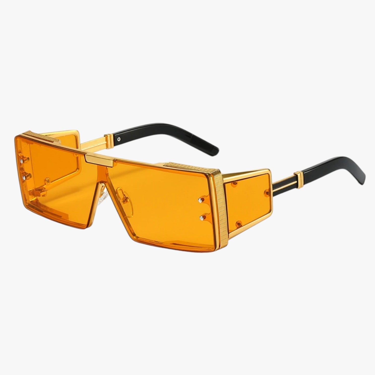 Zamir | Futuristische quadratische Metallsonnenbrille