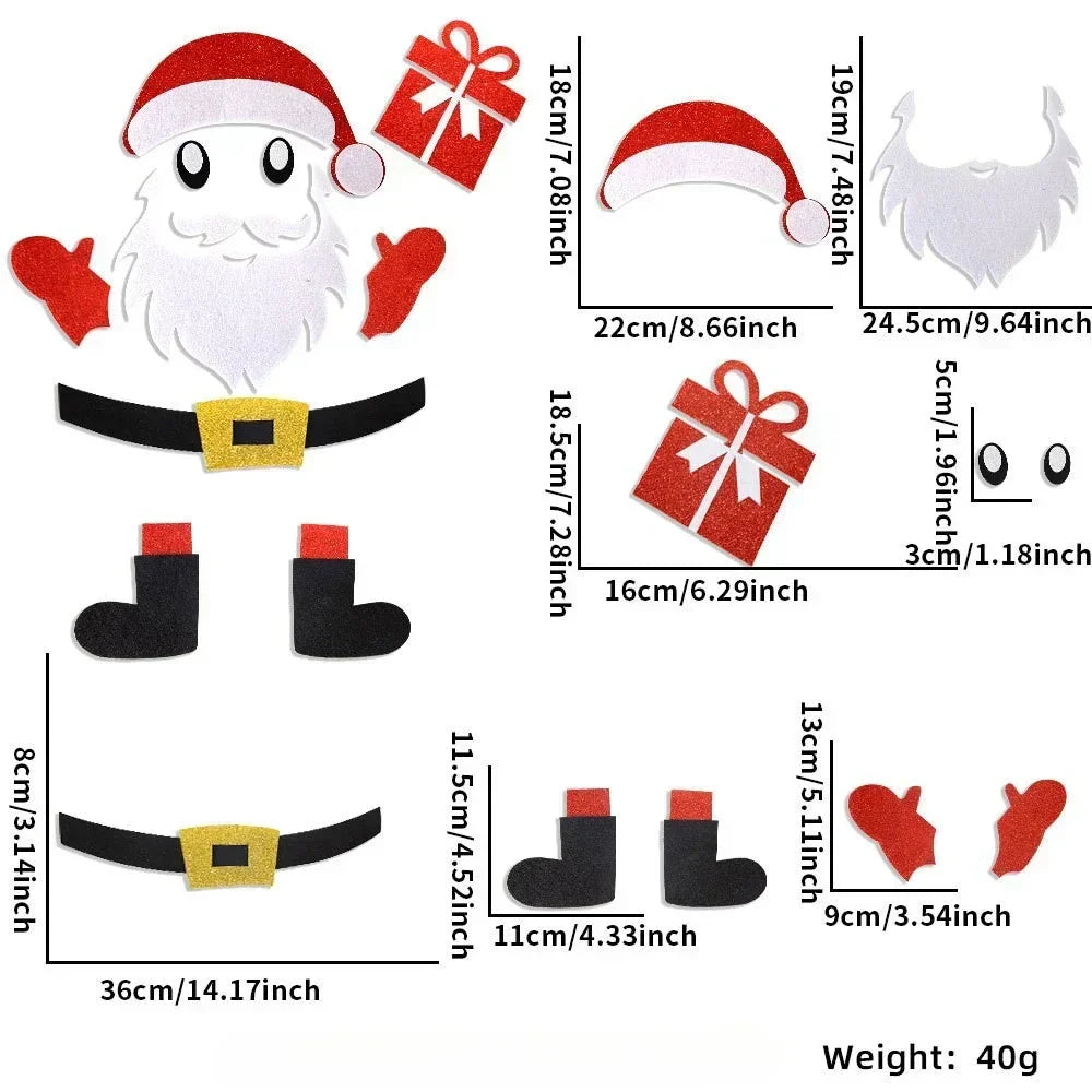 Weihnachts-Filzaufkleber für Türen und Fenster – festliche Dekoration für Zuhause - Weihnachtsgeschenk - Weihnachts-Filzaufkleber für Türen und Fenster – festliche Dekoration für Zuhause - €25 - Concept Neurenberg