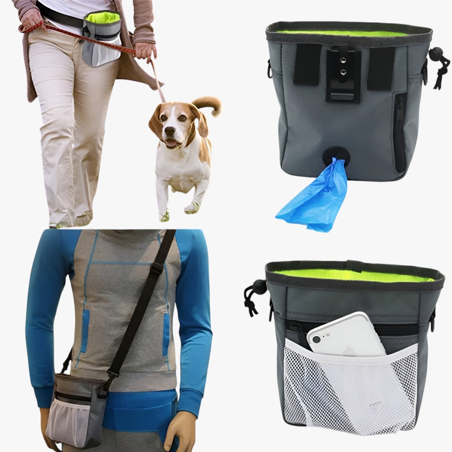 Vincent | Multifunktionale Hundehandtasche für Spaziergänge und Training