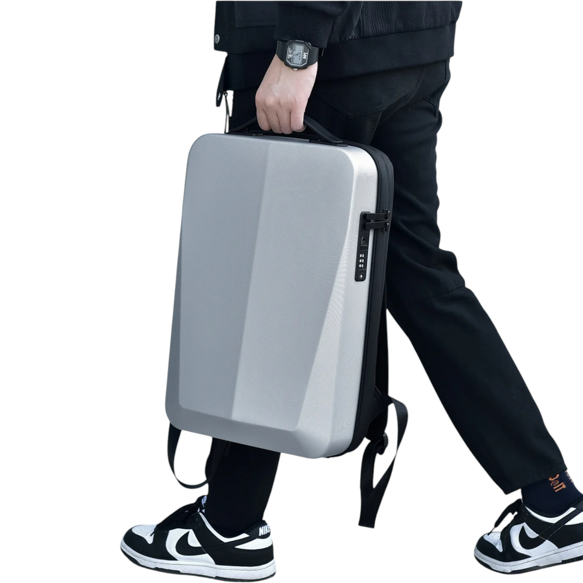 Renzo | Diebstahlsicherer Rucksack aus ABS mit eingebautem Schloss