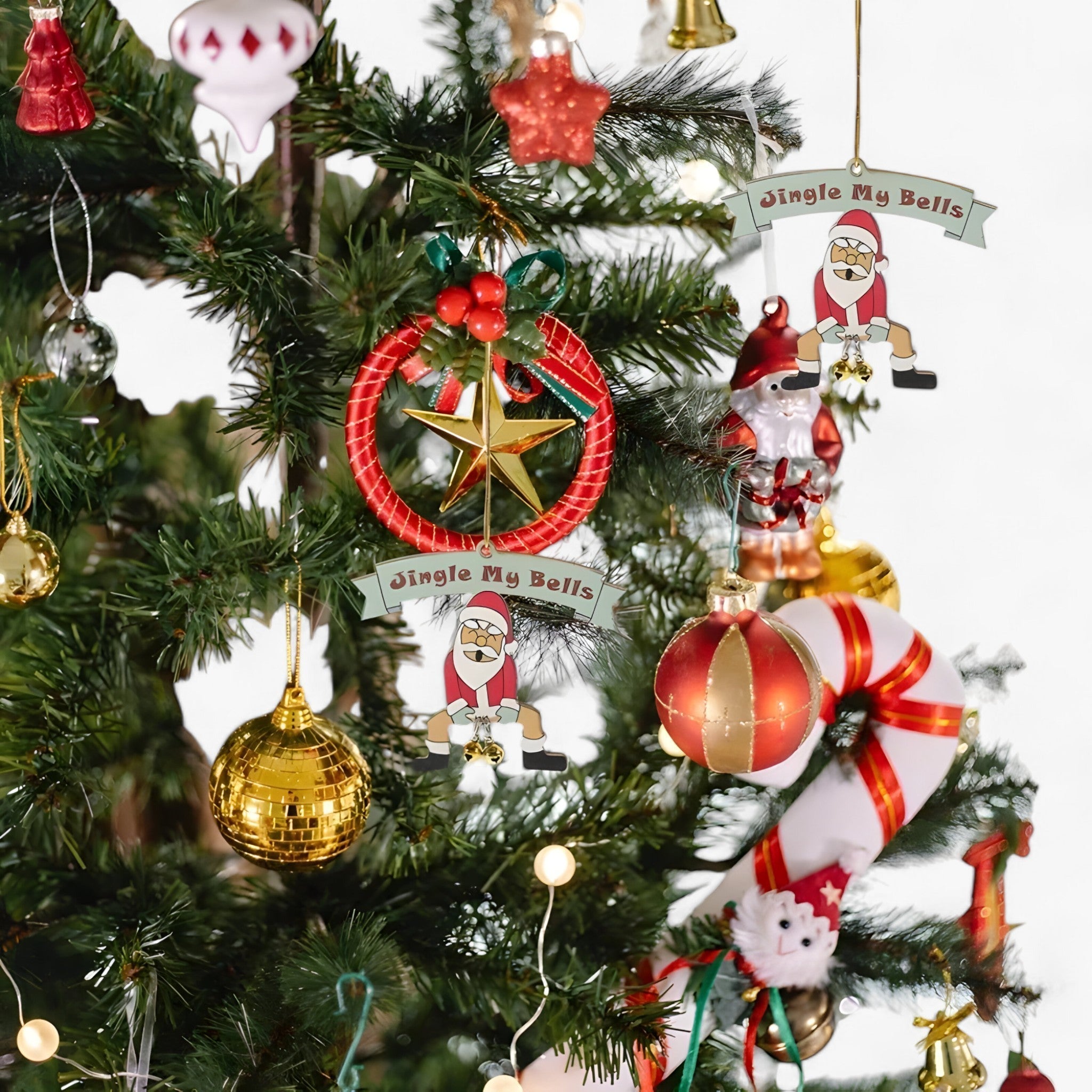 Lustiges Weihnachtsornament - Glockenaufhänger Weihnachtsmann für Weihnachtsbaum und Neujahrsdekoration - - Lustiges Weihnachtsornament - Glockenaufhänger Weihnachtsmann für Weihnachtsbaum und Neujahrsdekoration - €25 - Concept Neurenberg