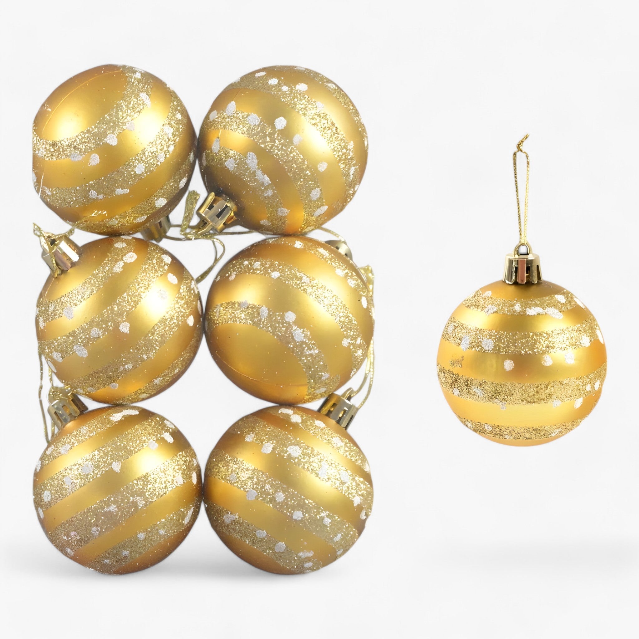 Weihnachten | 6 Stück Weihnachtskugeln – ideale Dekorationen für den Baum - E 6cm - Weihnachten | 6 Stück Weihnachtskugeln – ideale Dekorationen für den Baum - €25 - Concept Düsseldorf