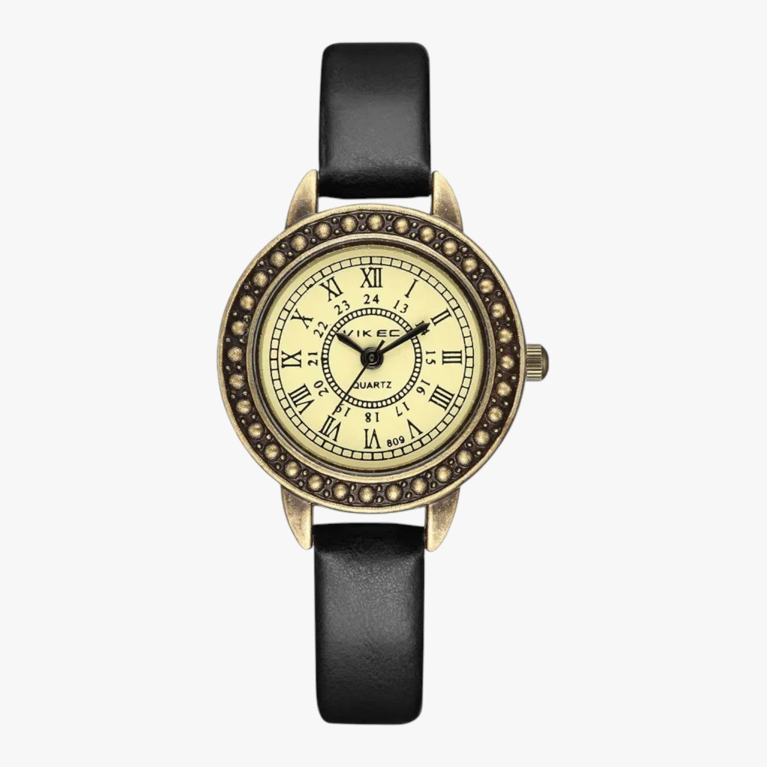 Laurel | Vintage Lederuhr mit römischem Ziffernblatt