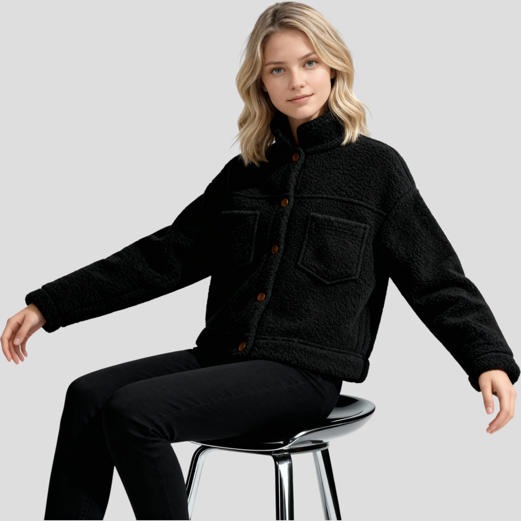 Jasmin | Stylische Kurze Wolljacke