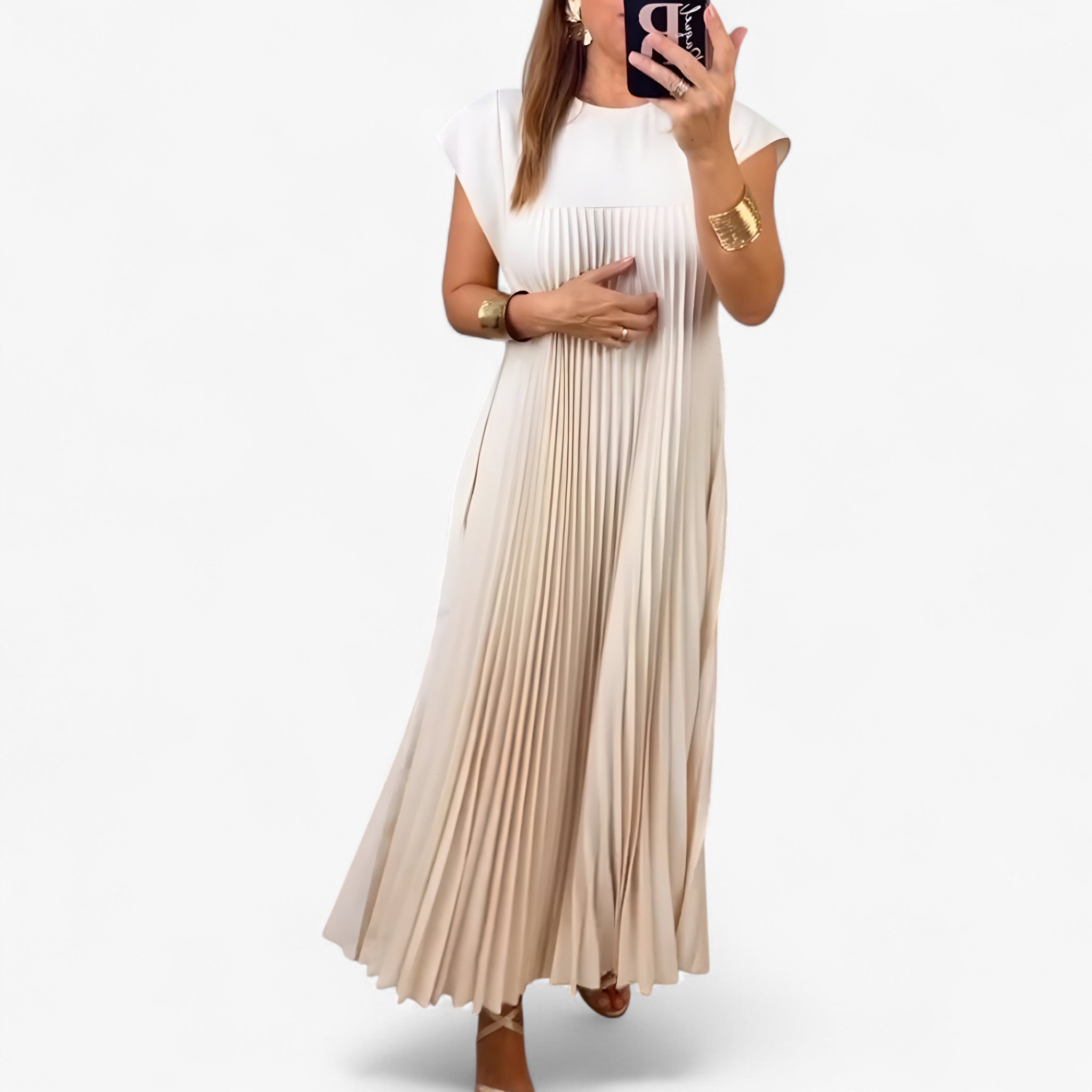 Aduana | Ärmelloses Kleid mit Eleganten Falten