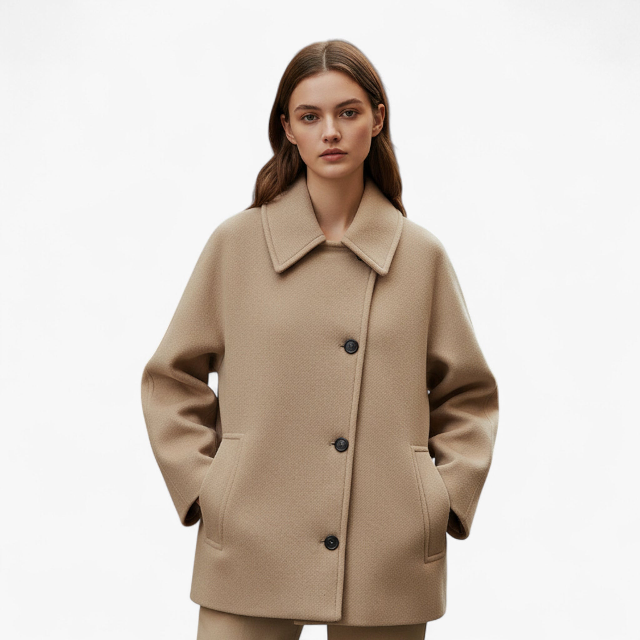 Karoline | Damenmantel mit Umlegekragen