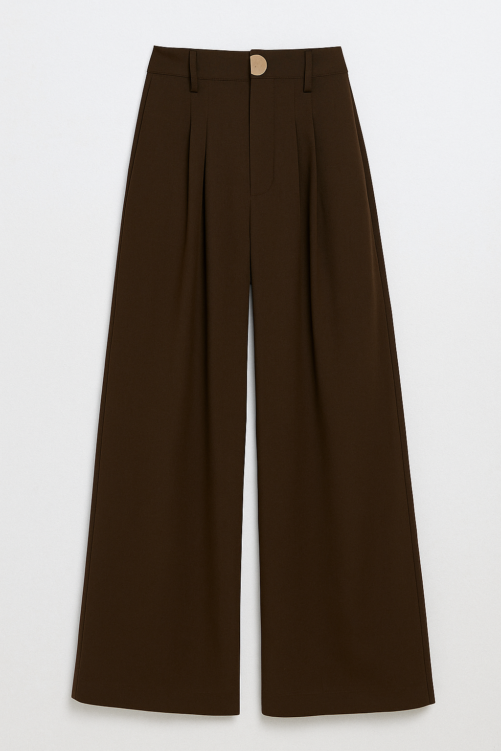 Lana | Damen Weite High-Waist-Hose mit Falten