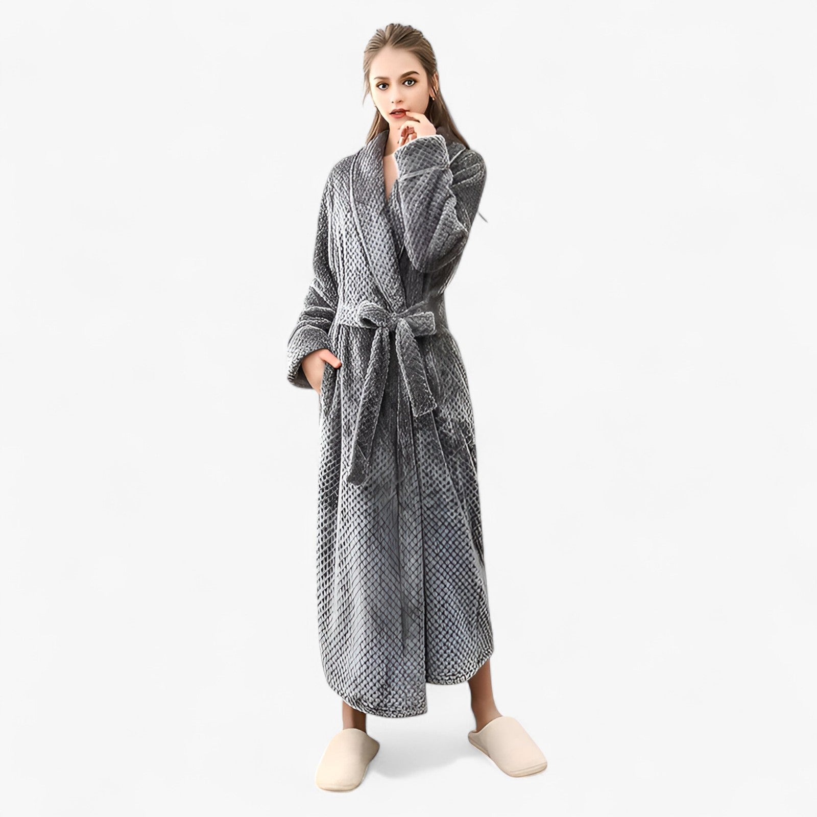 Sofia | Weiche Fleece-Bademantel