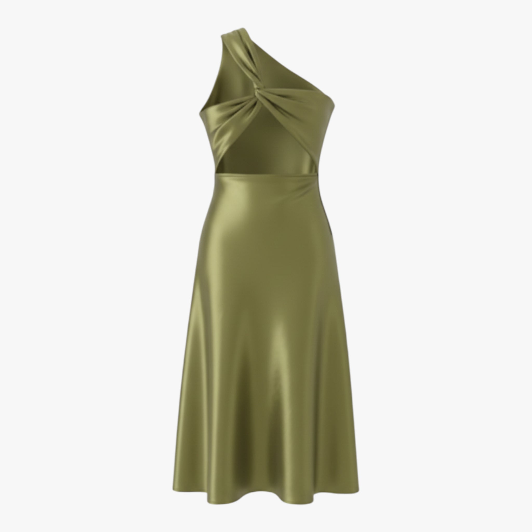 Luna | Asymmetrisches Midi-Kleid für Damen mit einem Schulterträger