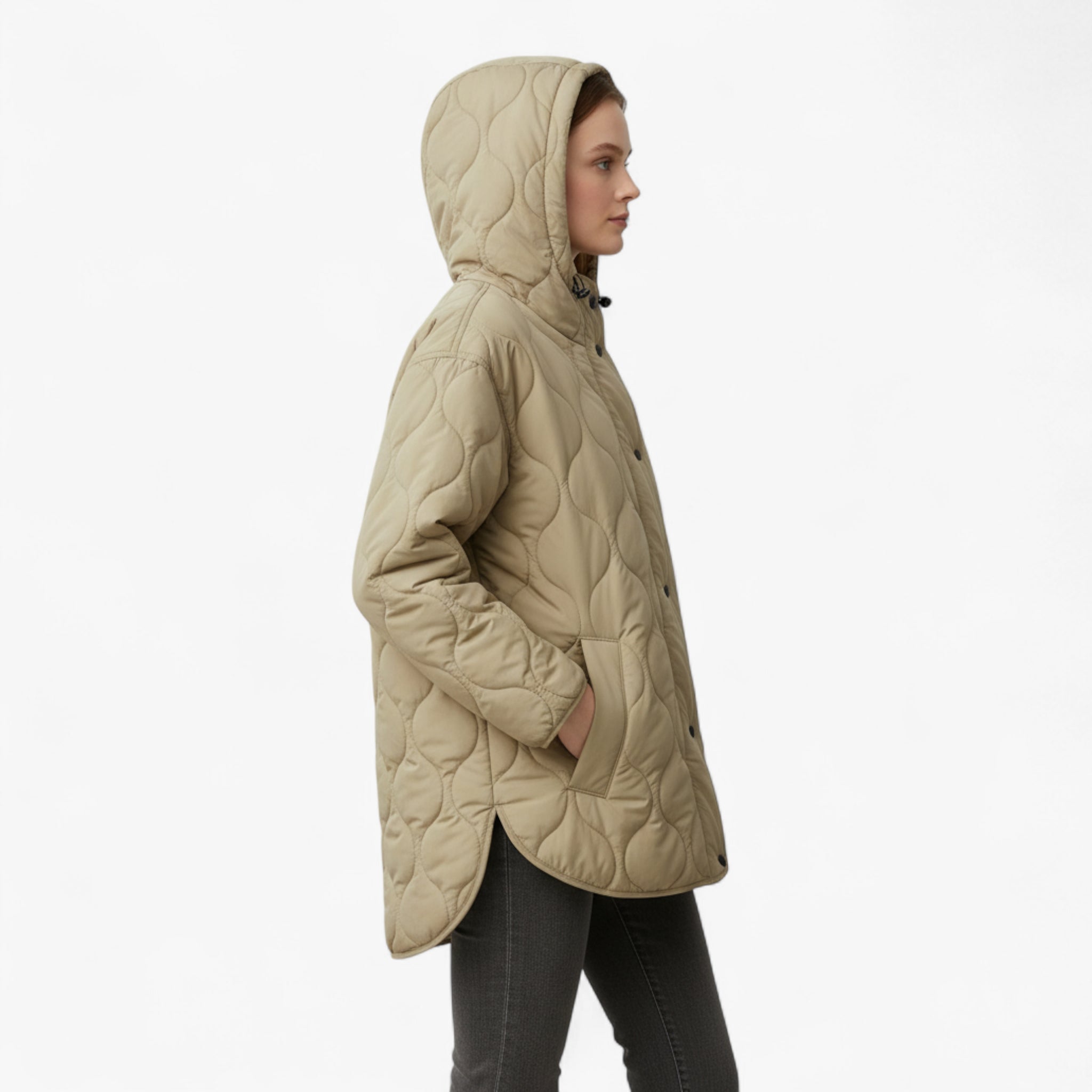 Isabelle | Damen Warmer Kapuzenmantel