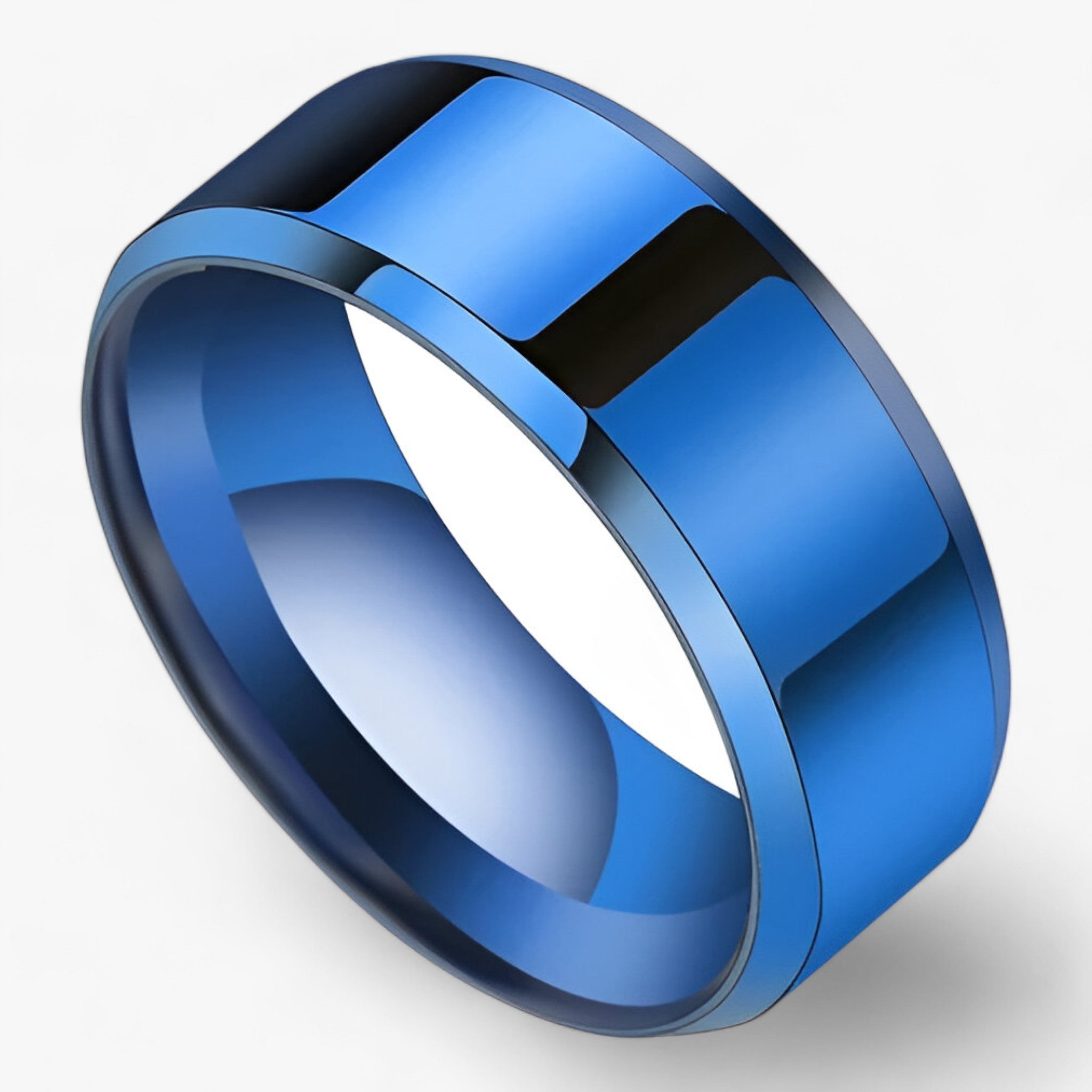Titan- und Edelstahlring - Eleganter und Langlebiger Ehering - Blaue Farbe - Titan- und Edelstahlring - Eleganter und Langlebiger Ehering- €25 - Concept Frankfurt