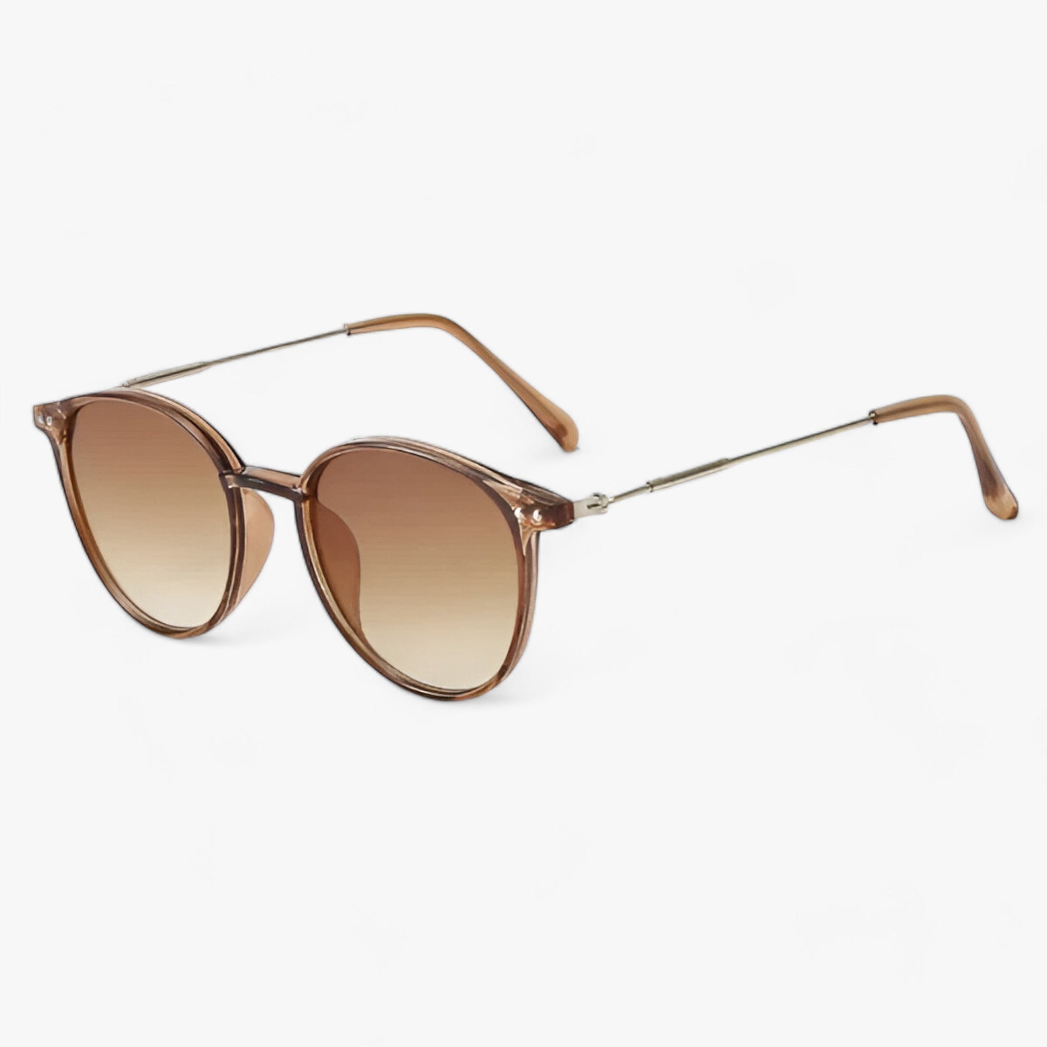 Luxus-Sonnenbrille - Klassischer runder Rahmen für Augenschutz - Tee Wie abgebildet - AURORA | Luxus-Sonnenbrille - Klassischer runder Rahmen für Augenschutz - €25 - Concept Frankfurt