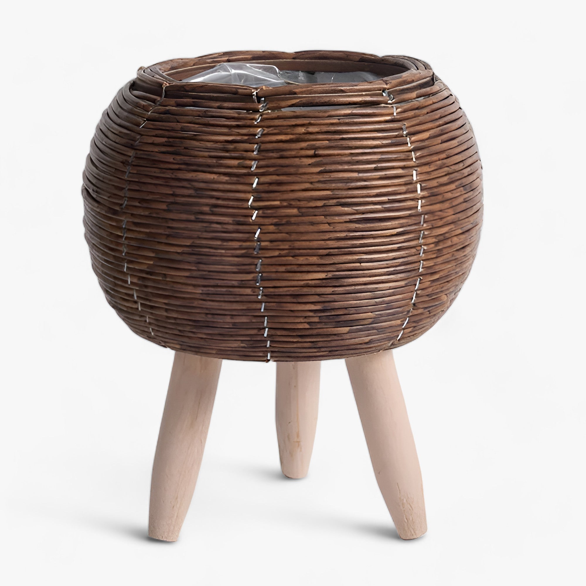 Rattan-Oase | Stilvoller Übertopf - Vielseitige Wohnkultur - Dunkelbraun - Rattan-Oase | Stilvoller Übertopf - Vielseitige Wohnkultur- €25 - Concept Frankfurt