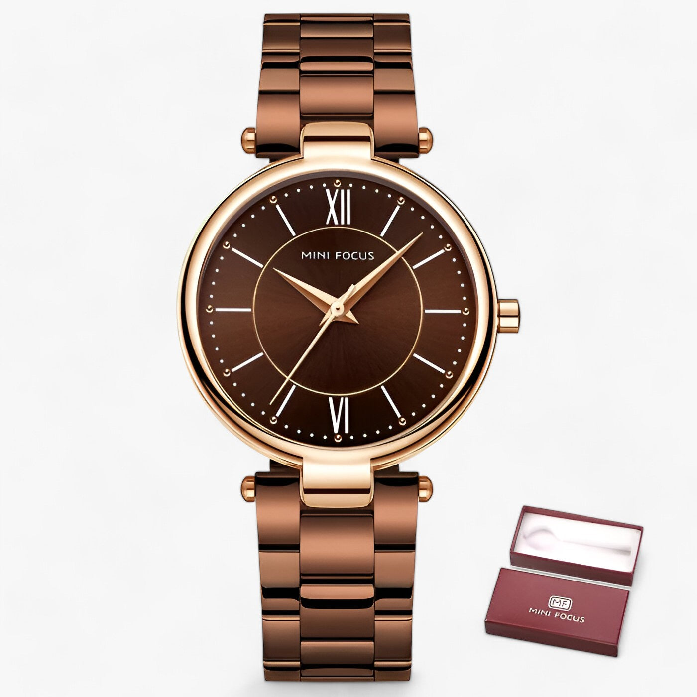 Damen Quarzuhr - Modisches und vielseitiges Zeitmesser - Kaffee-Box - Damen Quarzuhr - Modisches und vielseitiges Zeitmesser - €25 - Concept Frankfurt
