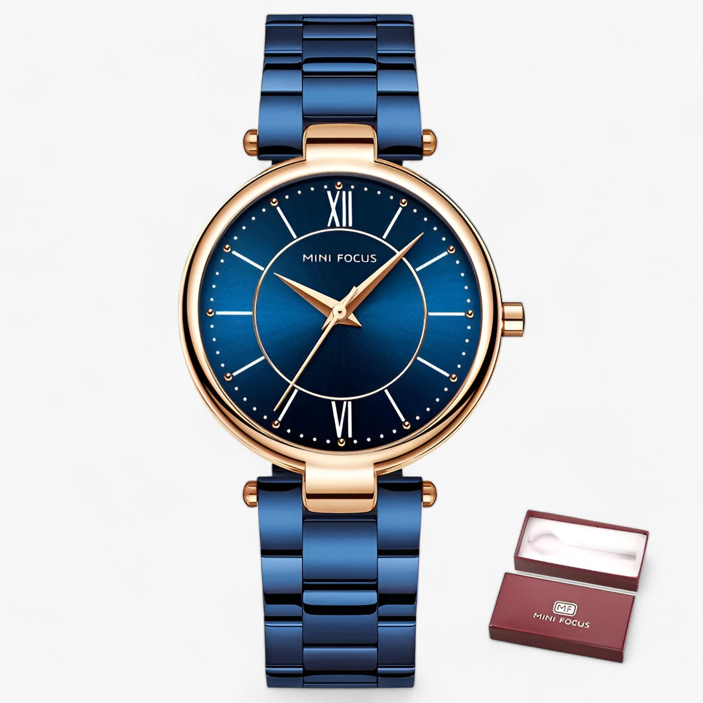 Damen Quarzuhr - Modisches und vielseitiges Zeitmesser - Blau-Box - Damen Quarzuhr - Modisches und vielseitiges Zeitmesser - €25 - Concept Frankfurt