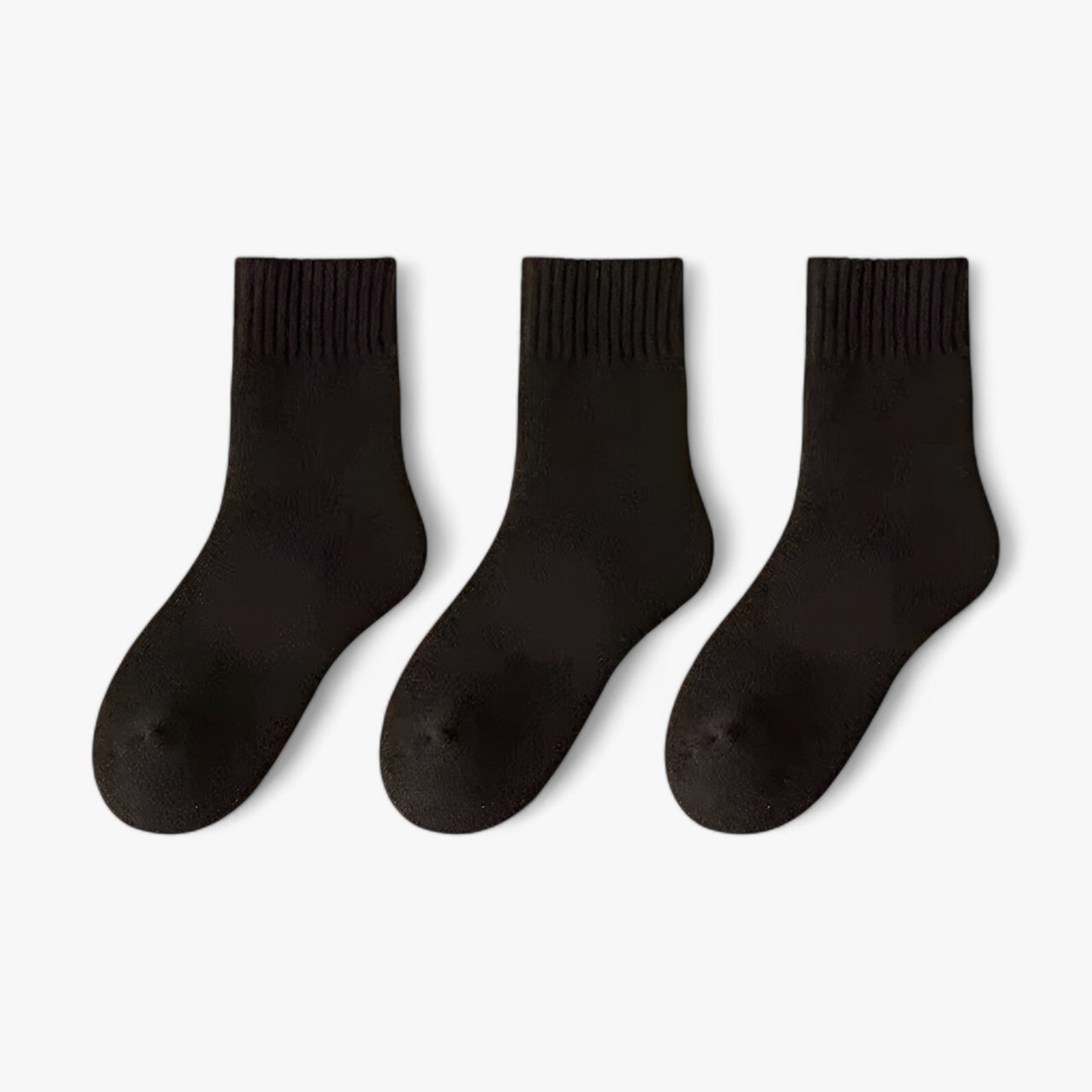Wollsocken-Set - Warm und gemütlich bequem - 3 schwarze Paare Größen 34-40 - Wollsocken-Set - Warm und gemütlich bequem - €25 - Concept Frankfurt