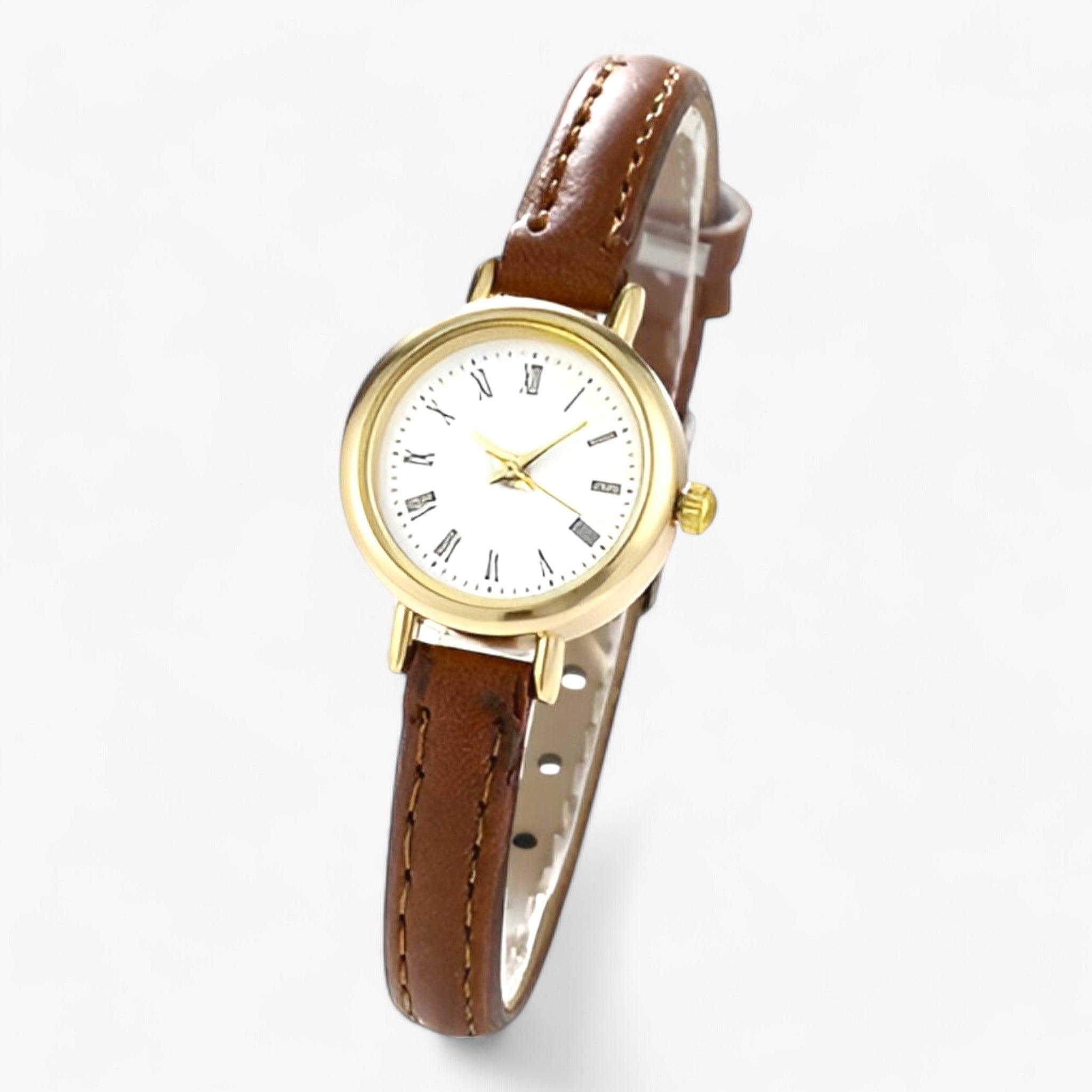 LUNA | Kleine runde Uhr - Schlichter Minimalismus für den Alltagsstil