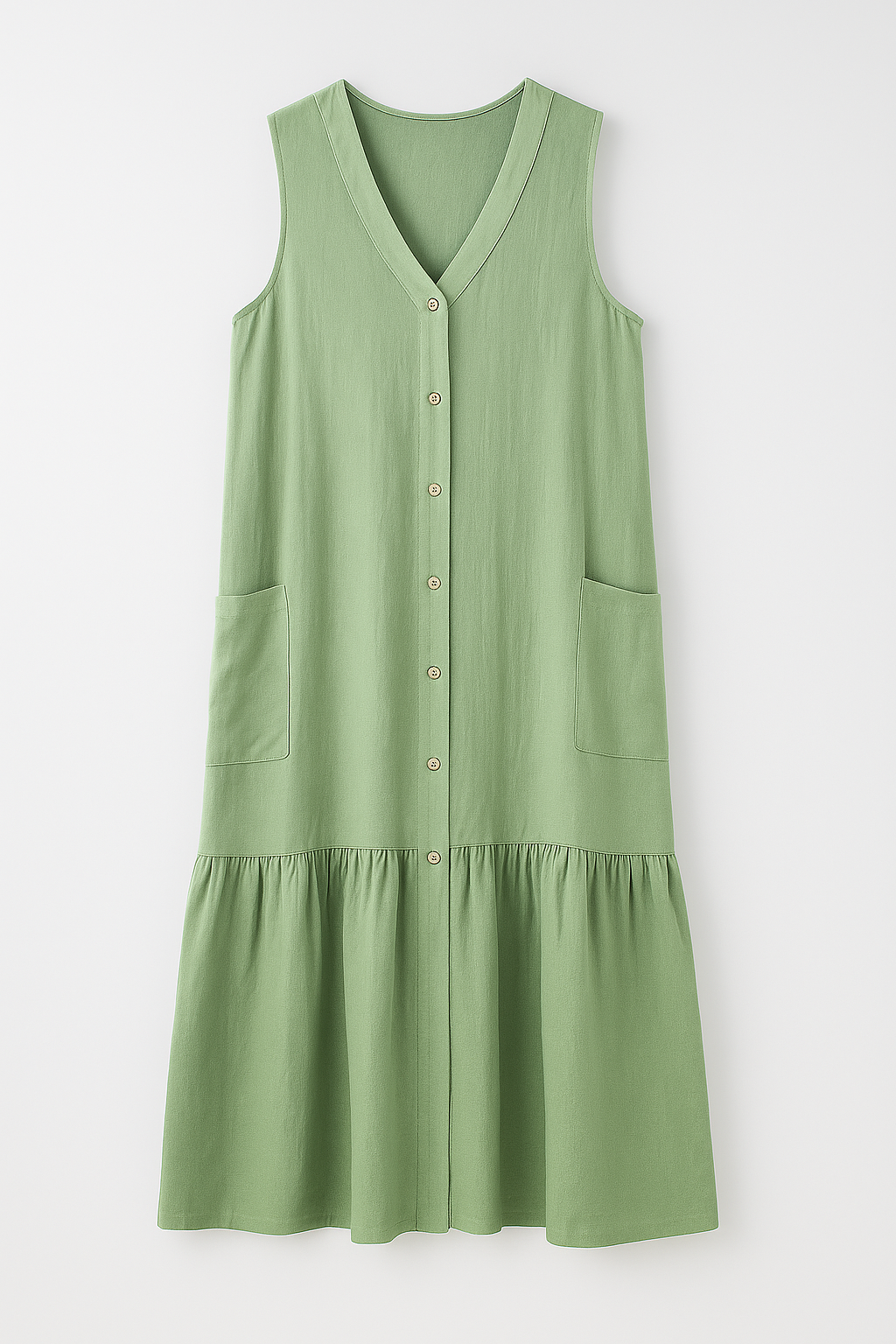 Royce | Fließendes ärmelloses Strandkleid