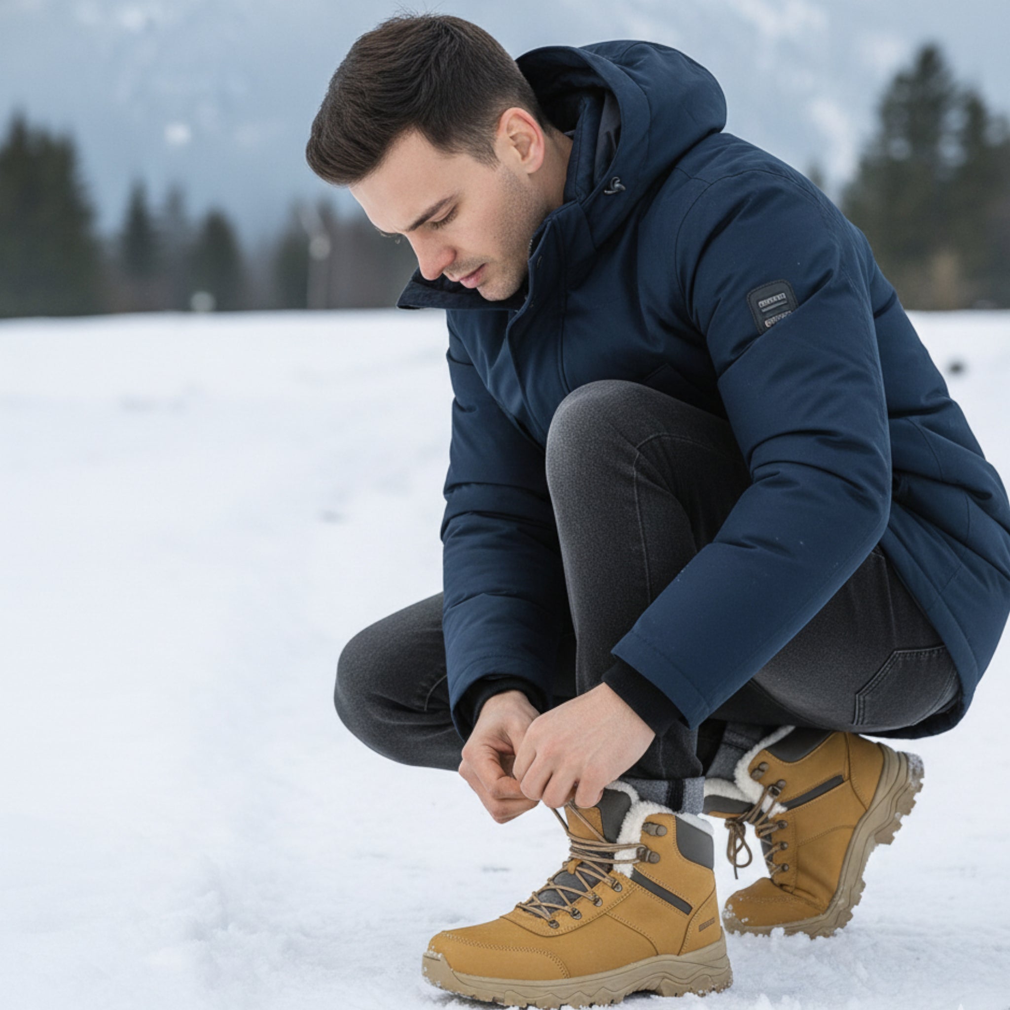 Lukas | Herren-Winter-Snowboots mit warmem Plüschfutter und rutschfester Sohle