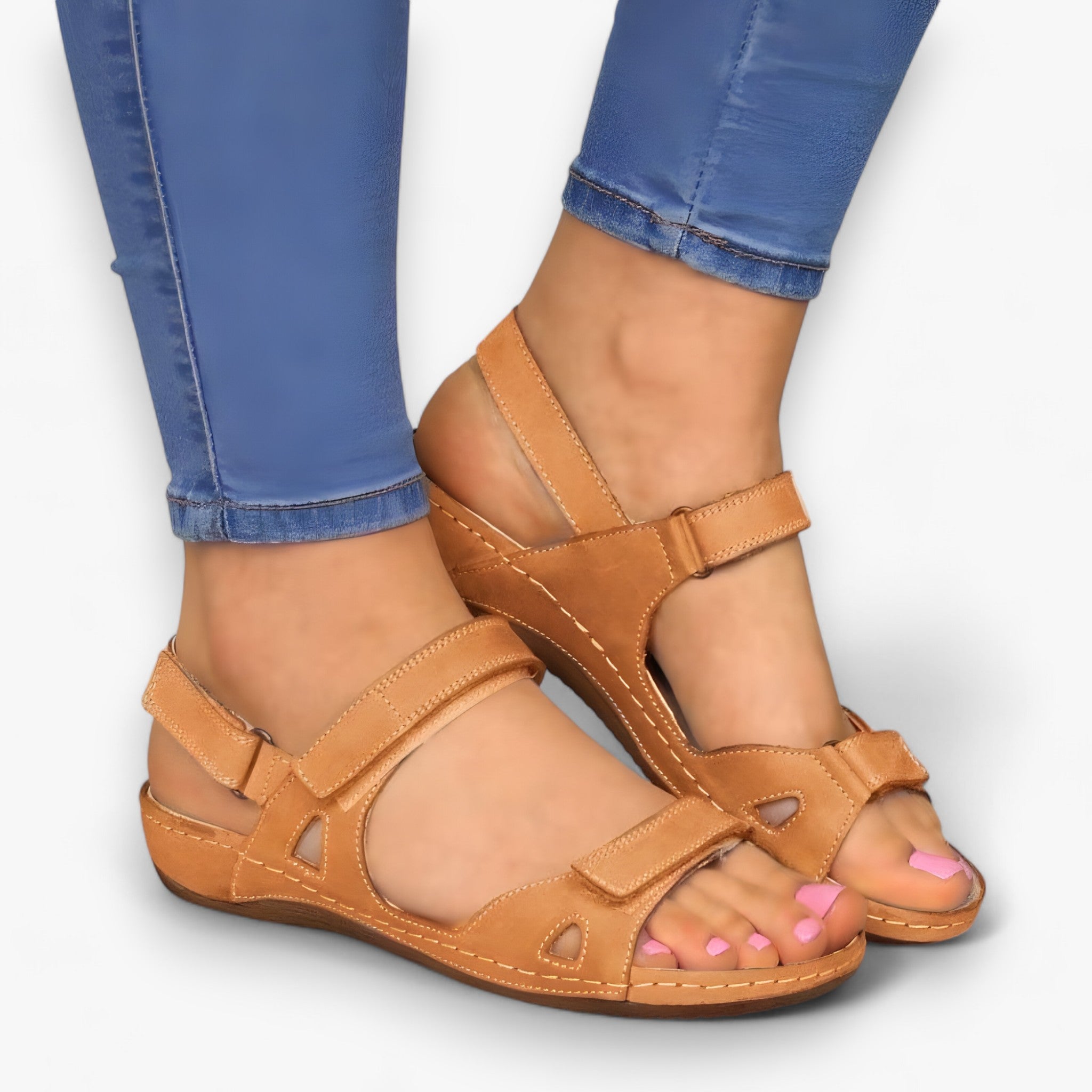 Premium™ | Orthopädische Sandalen 2024 - Braun - Premium™ | Orthopädische Sandalen 2024 - €25 - Concept Neurenberg