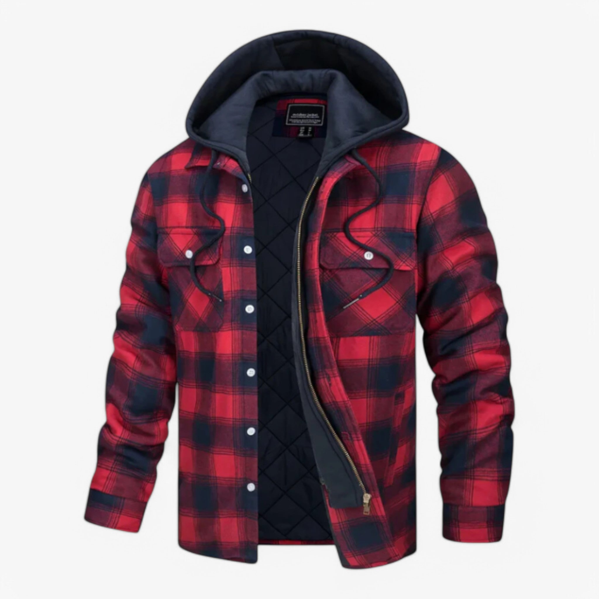 Mikkel | Flanell mit Kapuze in Rutenmuster