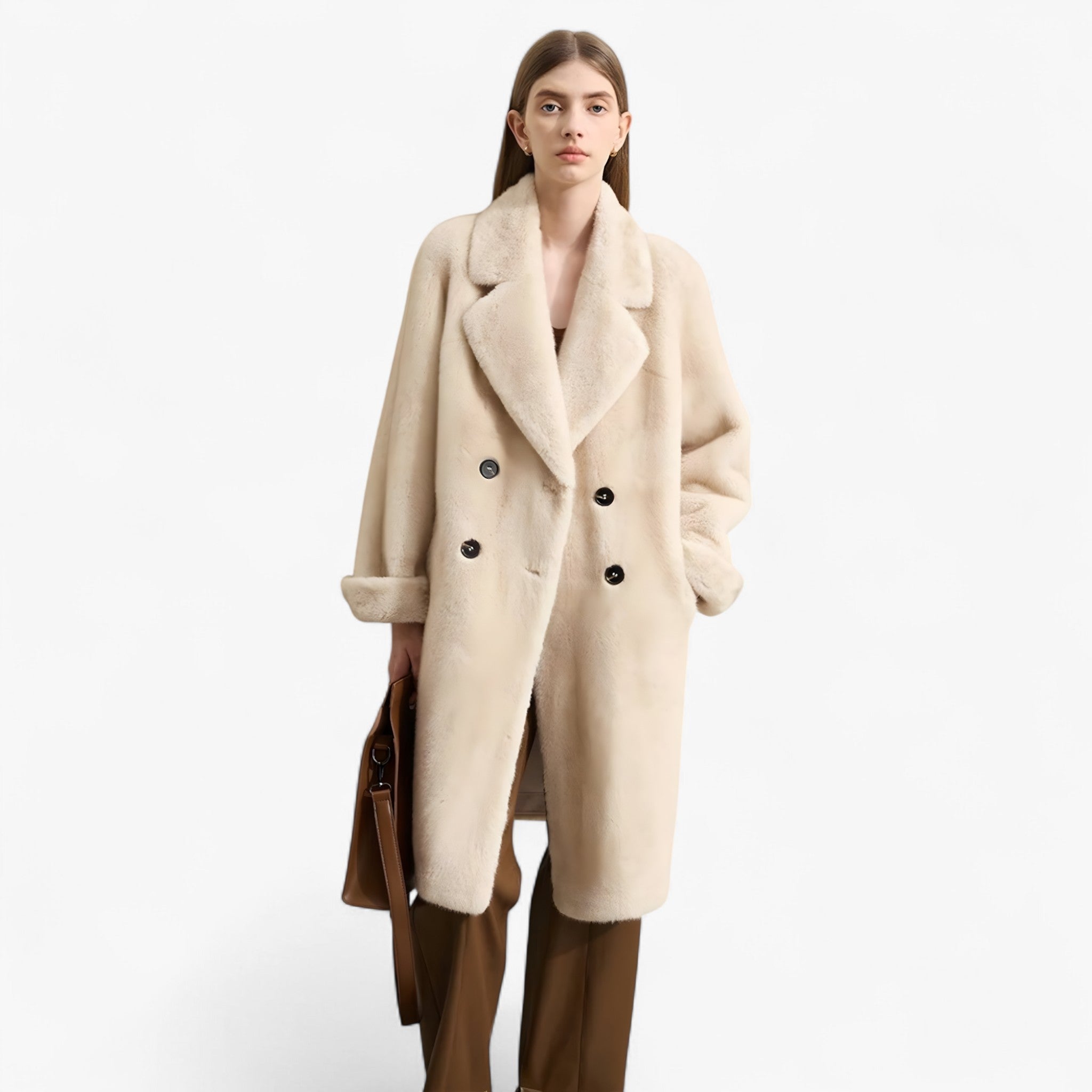 Jollina | Wintermantel aus synthetischem Fell – Warm und elegant