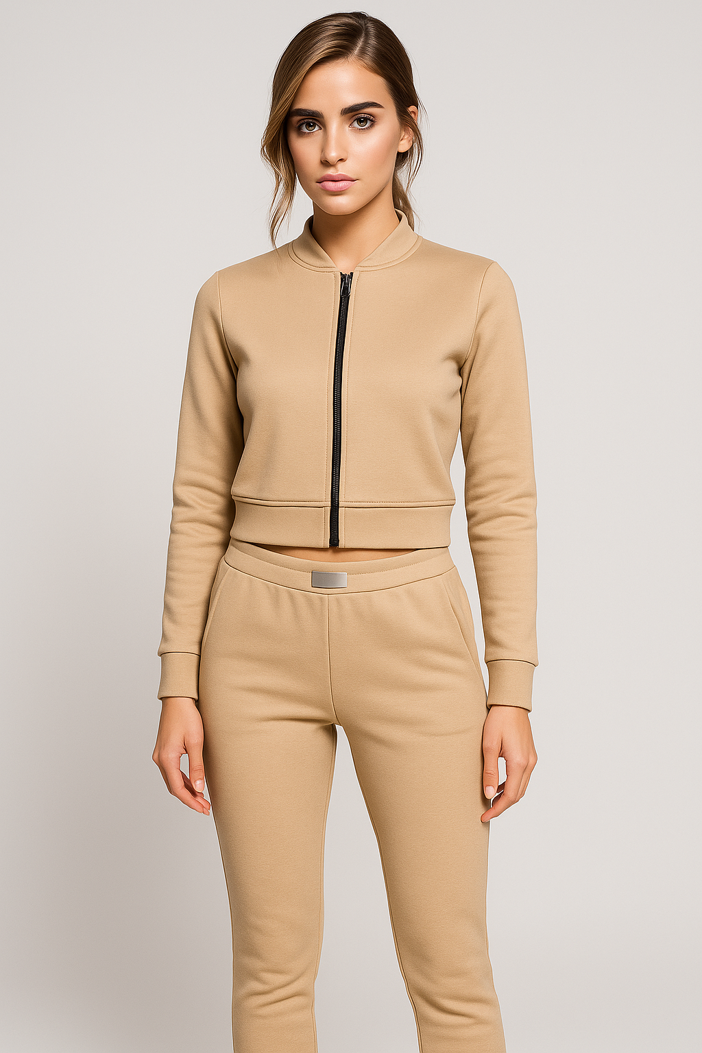 Visilisa | Damen Freizeit-Trainingsanzug mit Zip-Jacke und Jogginghose
