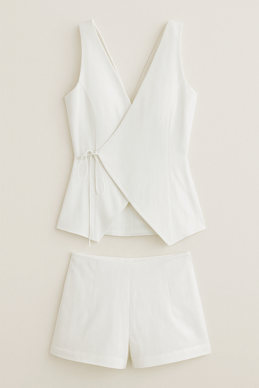 Carmen | Ärmelloser Wickel-Shorts-Jumpsuit für Damen