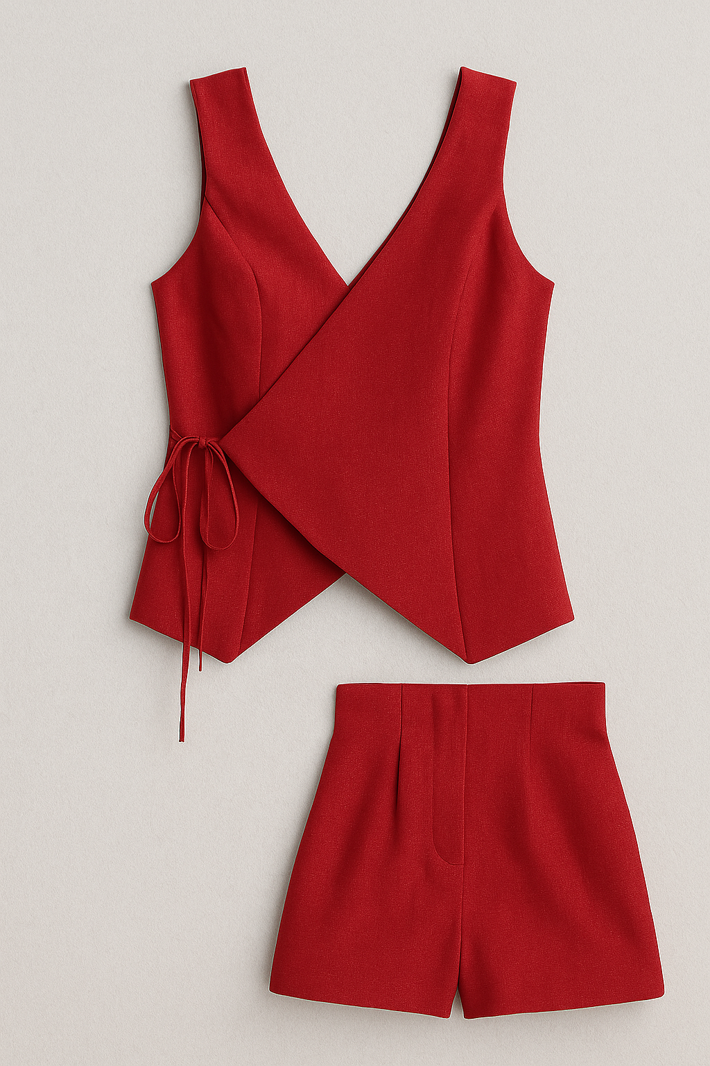 Carmen | Ärmelloser Wickel-Shorts-Jumpsuit für Damen