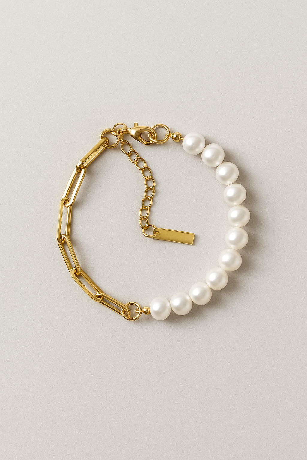 Louis | Elegantes Armband mit Perlen und Gliederkette