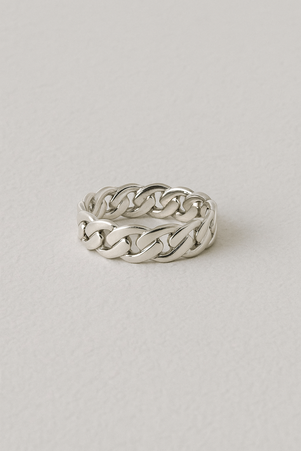 Chain Link Ring | Silberner Kettenring für Damen & Herren