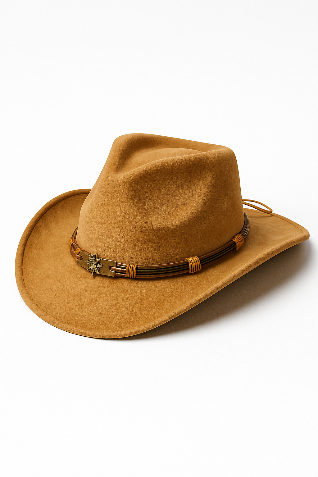 Steen | Klassischer Cowboyhut aus Wildleder mit Zierband
