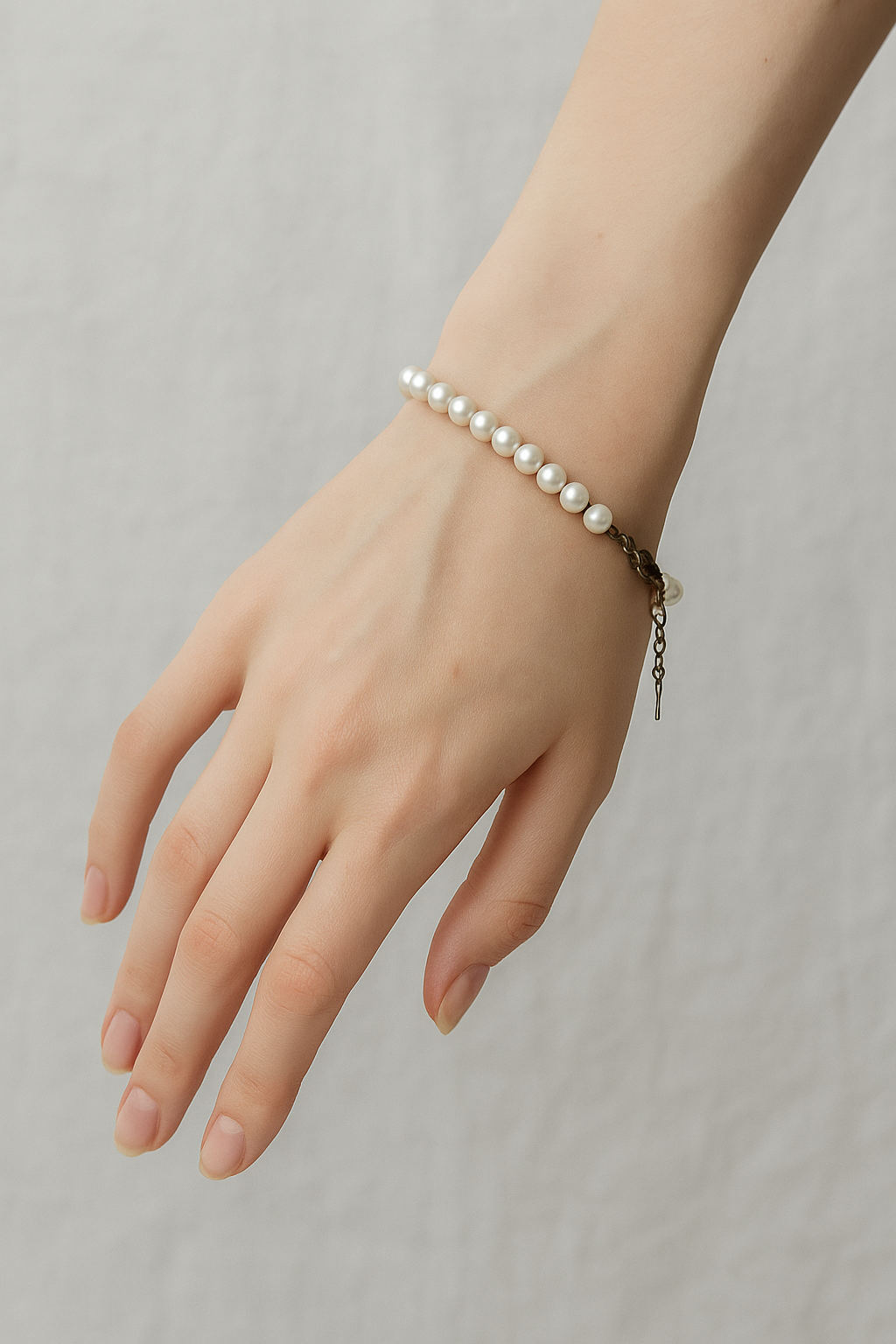 Briella | Perlenarmband mit schwarzem Kettenverschluss