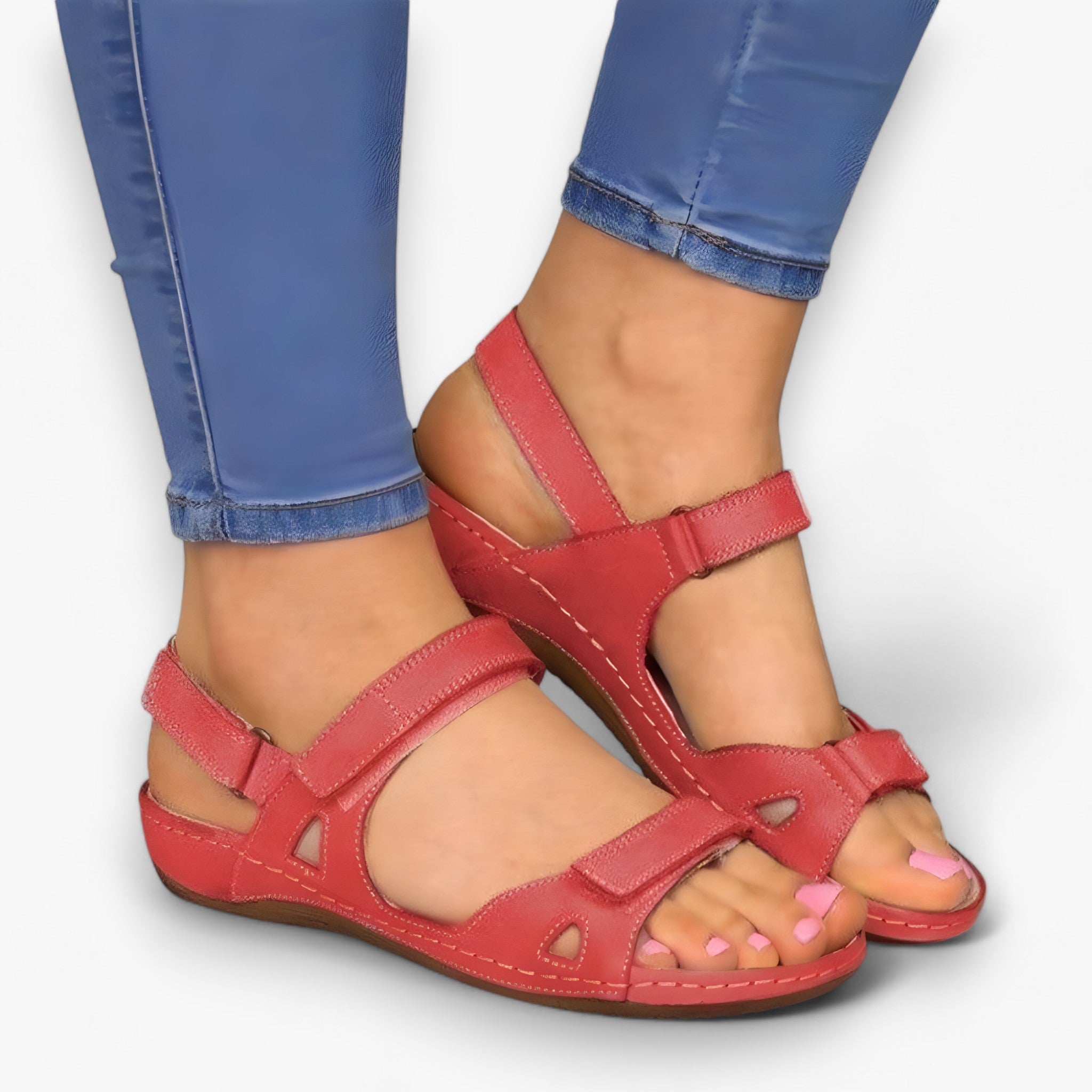 Premium™ | Orthopädische Sandalen 2024 - Rot - Premium™ | Orthopädische Sandalen 2024 - €25 - Concept Neurenberg