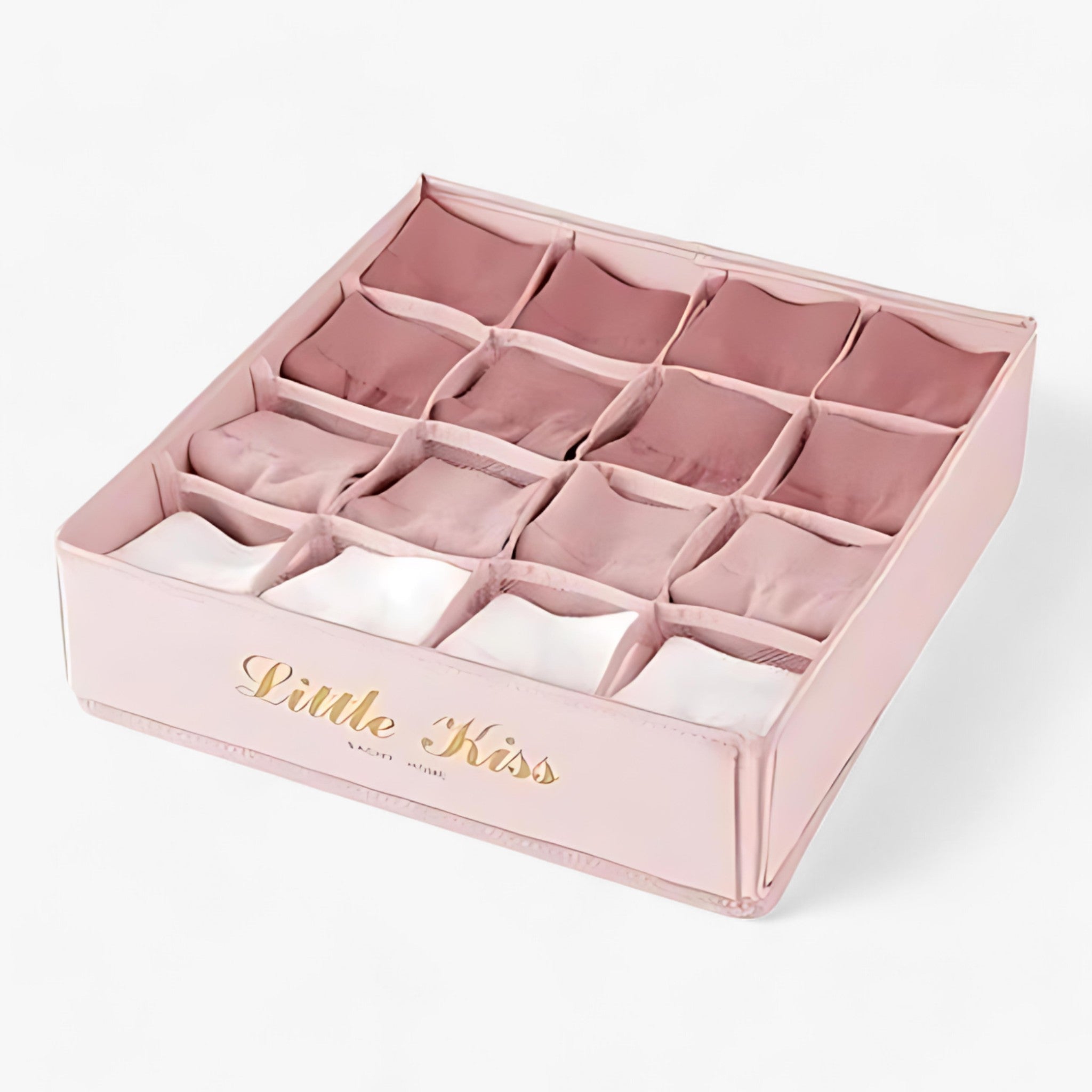 Kleiderschrank-Organizer | Faltbare Unterwäsche-Box - Schubladenteiler mit einfachem Zugang - 16 Fächer rosa - Kleiderschrank-Organizer | Faltbare Unterwäsche-Box - Schubladenteiler mit einfachem Zugang - €25 - Concept Neurenberg