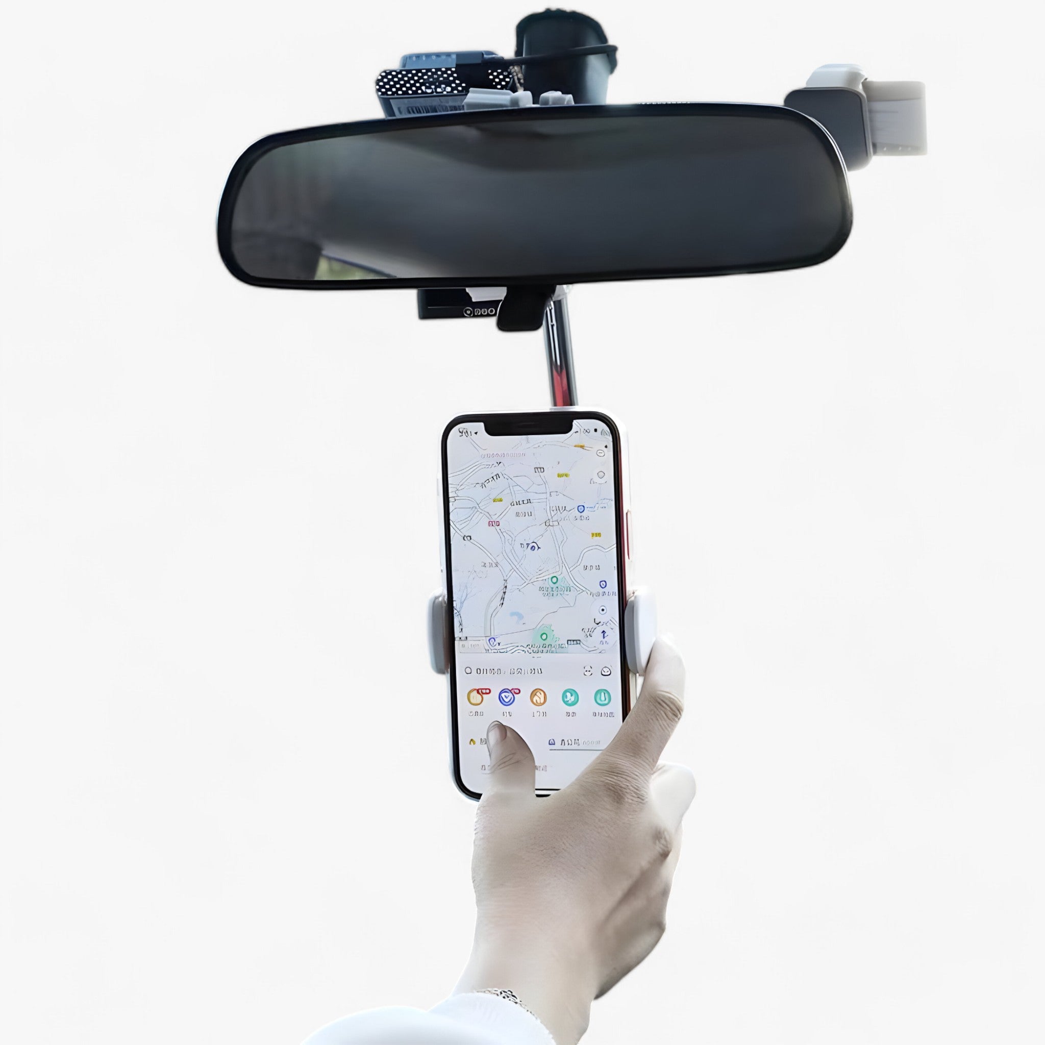 Auto-Telefonhalter 360° Rückspiegel - Verstellbarer Halter für Smartphones - - Auto-Telefonhalter 360° Rückspiegel - Verstellbarer Halter für Smartphones - €25 - Concept Frankfurt