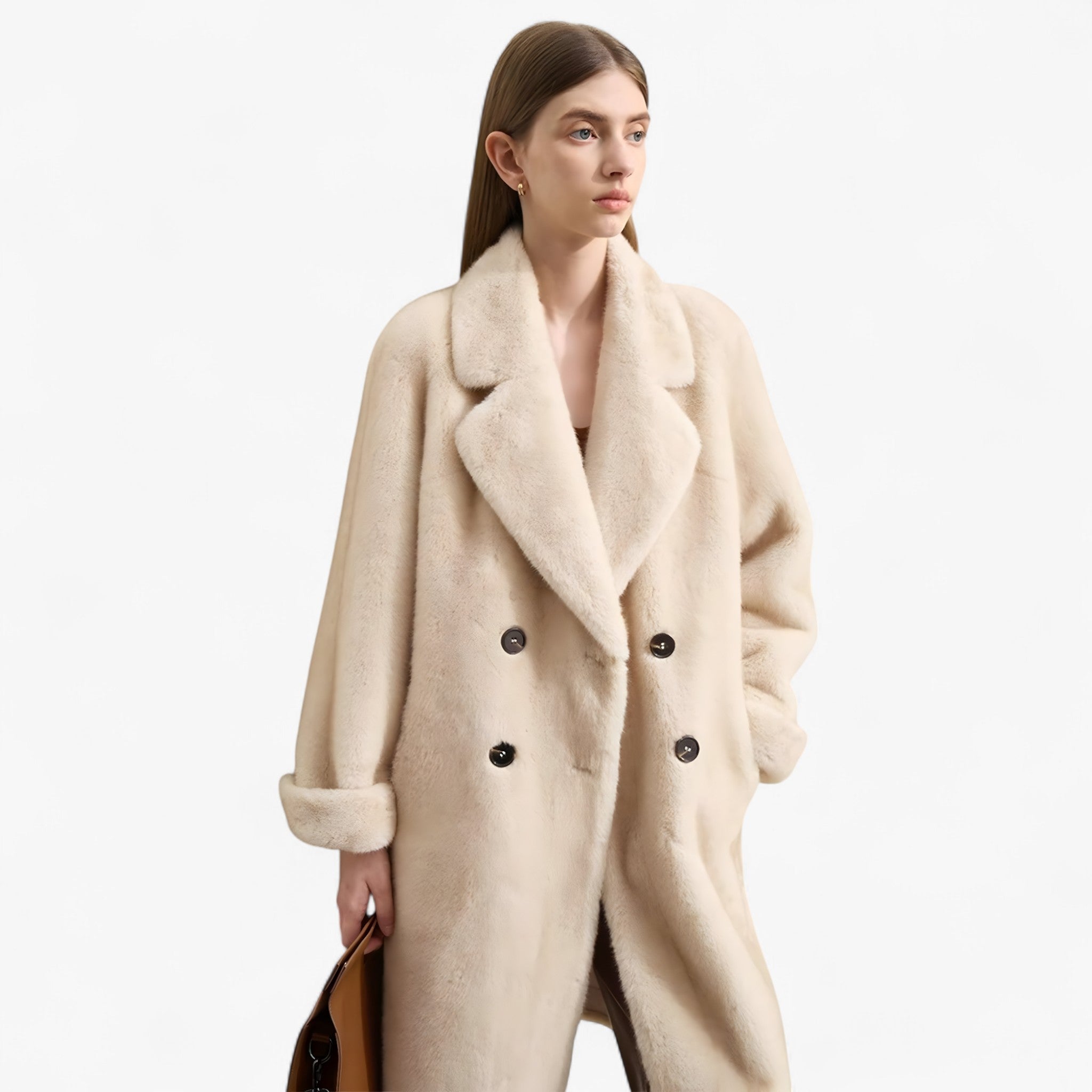 Jollina | Wintermantel aus synthetischem Fell – Warm und elegant