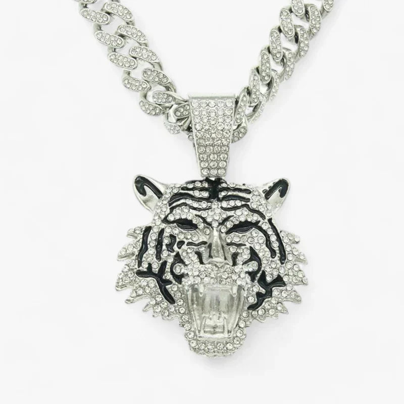 DOMINANT | Hip-Hop Collier - Markanter Tigerkopf-Anhänger - Silber - DOMINANT | Hip-Hop Collier - Markanter Tigerkopf-Anhänger- €25 - Concept Frankfurt