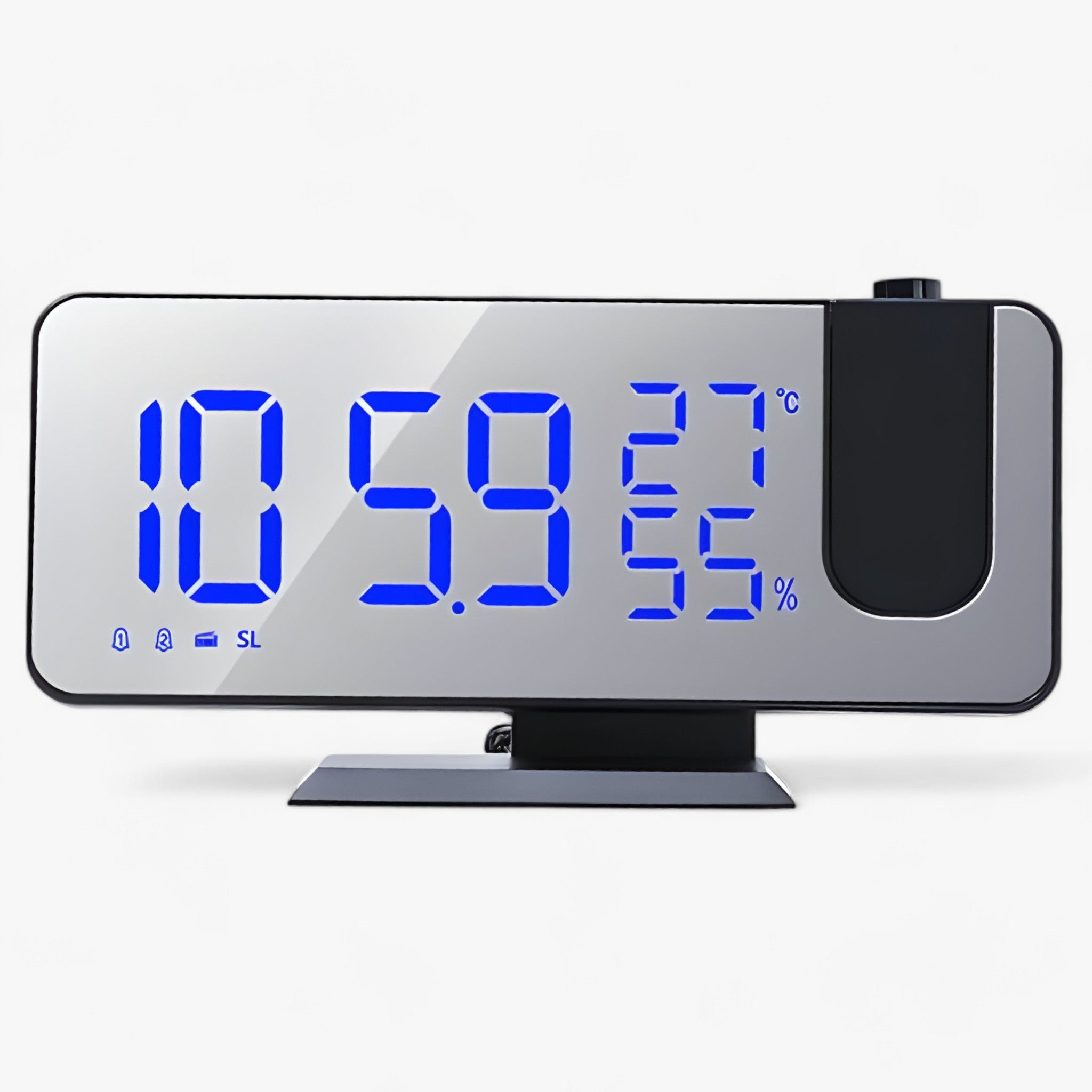 Intelligenter Wecker - FM-Radio & LED-Display mit 180° Uhrprojektion - NO FM Blau - Intelligenter Wecker - FM-Radio & LED-Display mit 180° Uhrprojektion - €25 - Concept Neurenberg