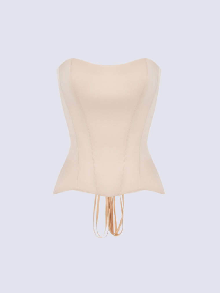 Satin-Korsett - Verleihen Sie Ihrer Silhouette sinnliche Eleganz - Beige - Satin-Korsett - Verleihen Sie Ihrer Silhouette sinnliche Eleganz - €25 - Concept Düsseldorf