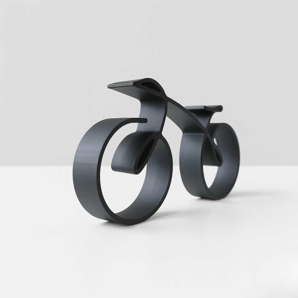 Minimalistische Fahrradskulptur für Innenräume