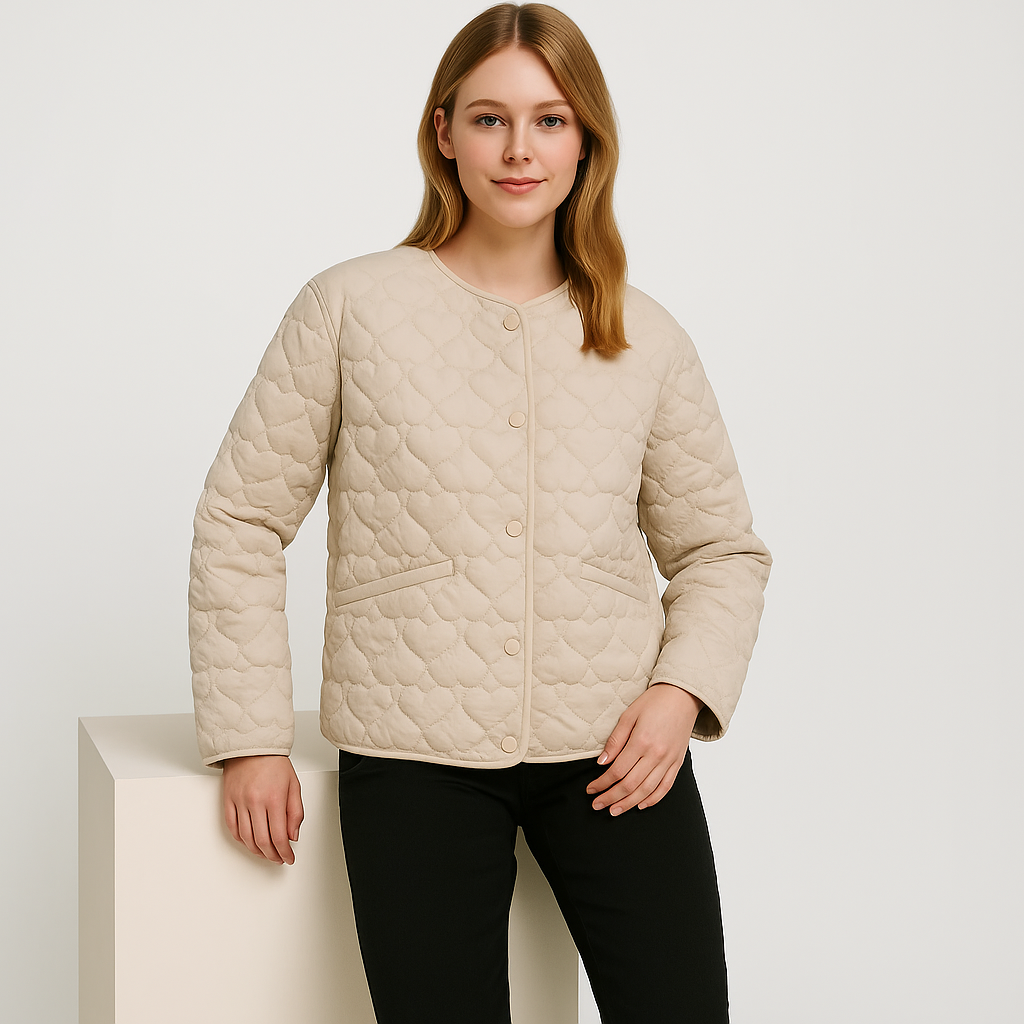 Gequiltete Herz Jacke - Vielseitiger Komfort für Herbst/Winter
