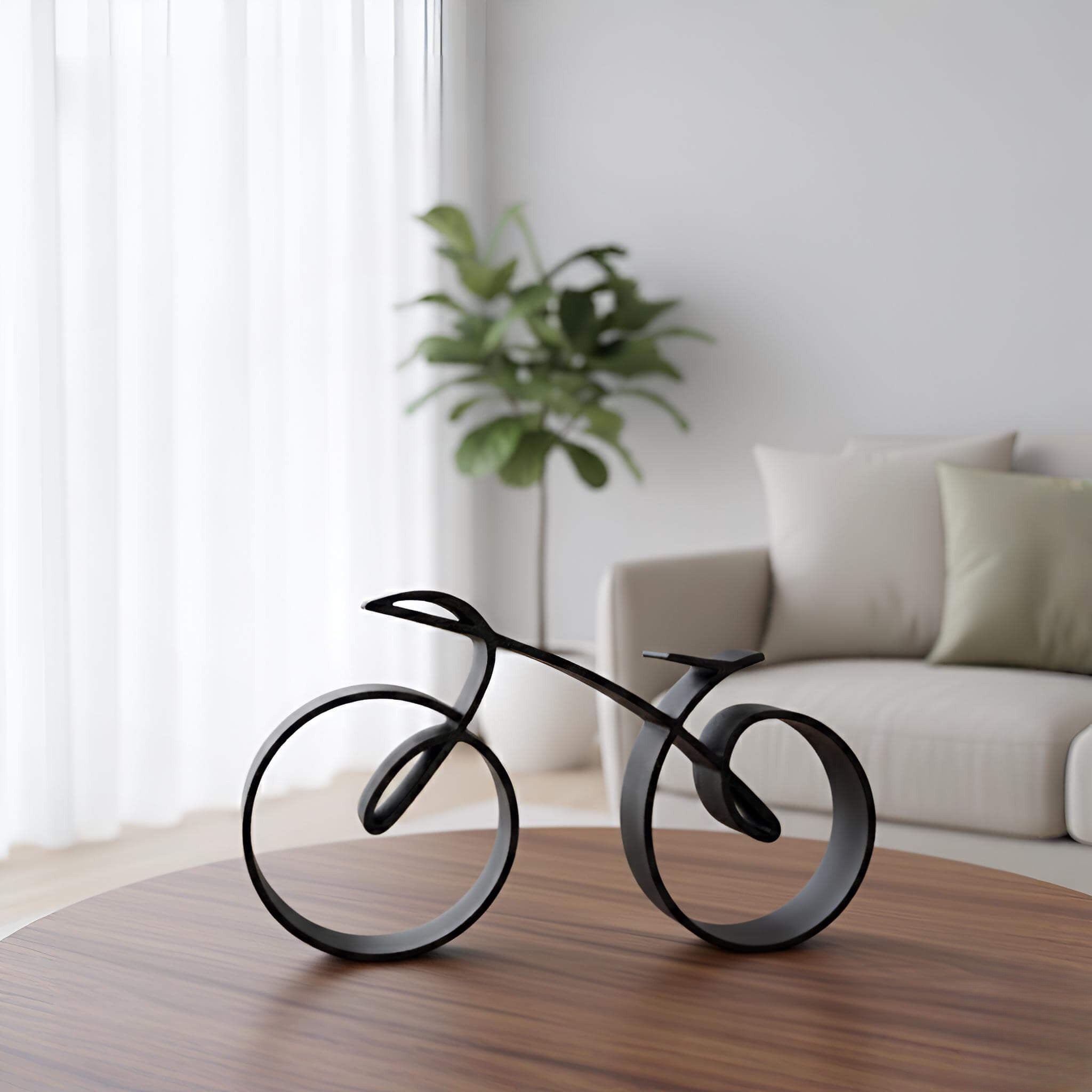 Minimalistische Fahrradskulptur für Innenräume