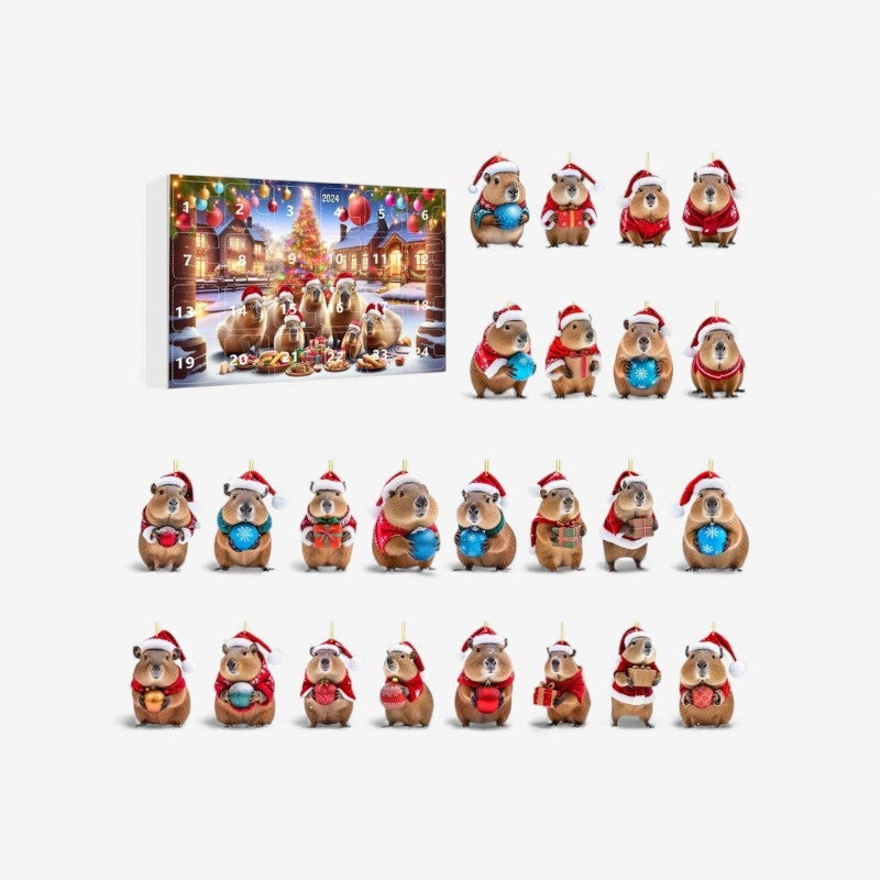 Adventskalender für Kinder mit Capybara-Motiven 0