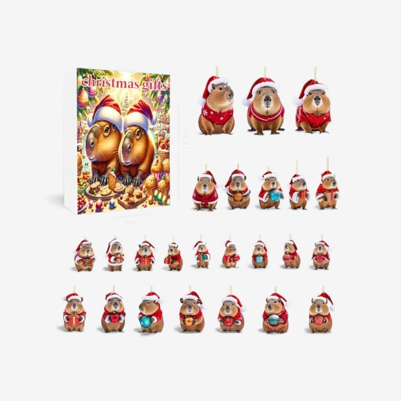 Adventskalender für Kinder mit Capybara-Motiven 1