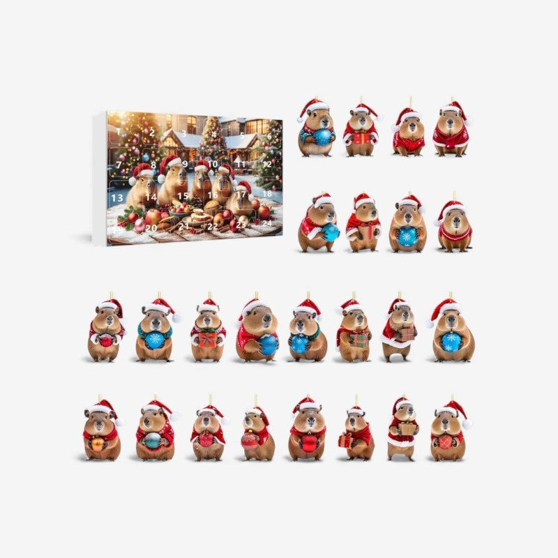 Adventskalender für Kinder mit Capybara-Motiven 3