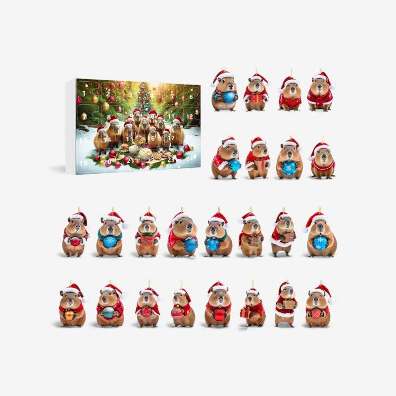 Adventskalender für Kinder mit Capybara-Motiven 4