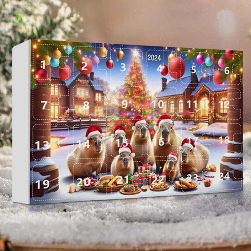 Adventskalender für Kinder mit Capybara-Motiven 8